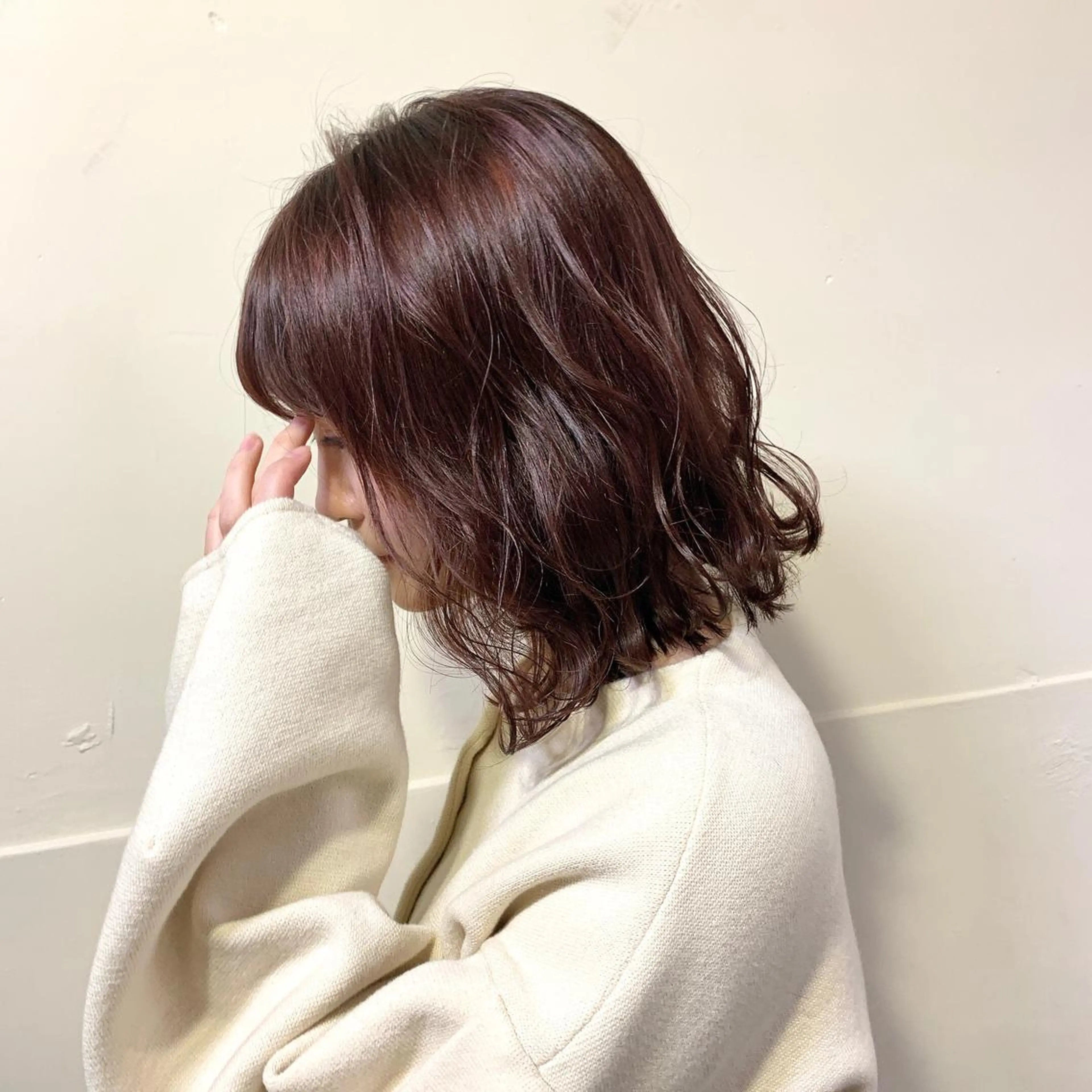 ミディアム ピンクラベンダー カット ヘアカラー トリートメント 松田 卓也のヘアスタイル