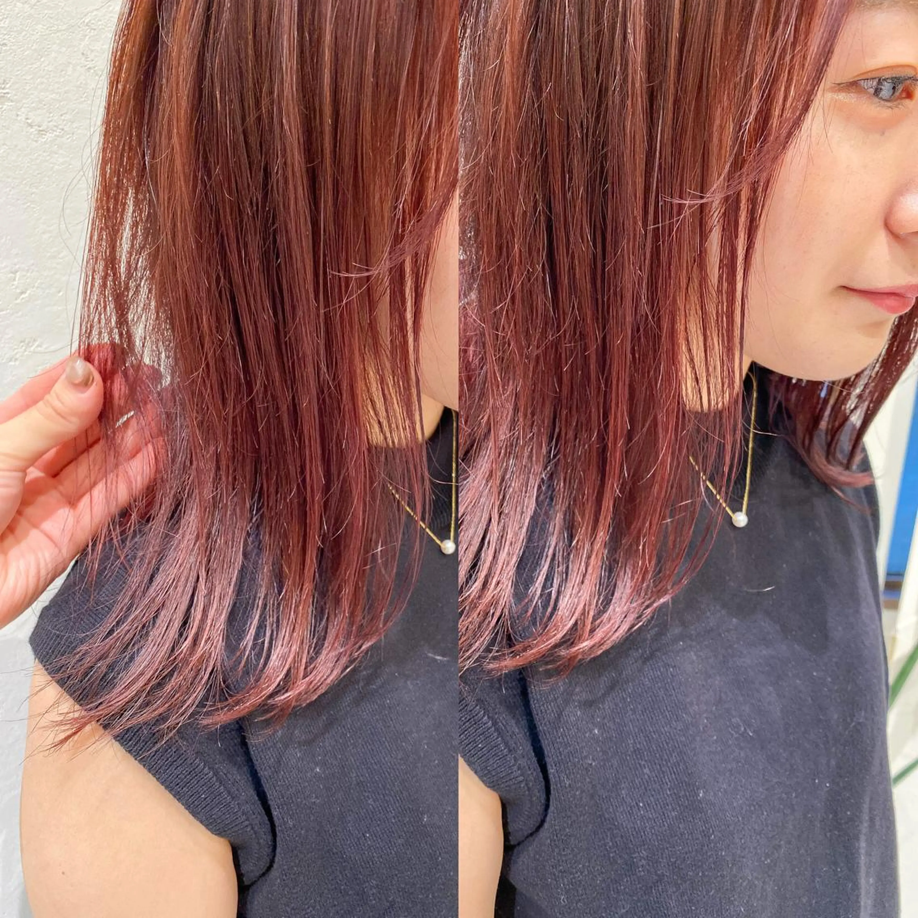 ミディアム カラー 韓国風デザイン 💐MIZUKI💐のヘアスタイル