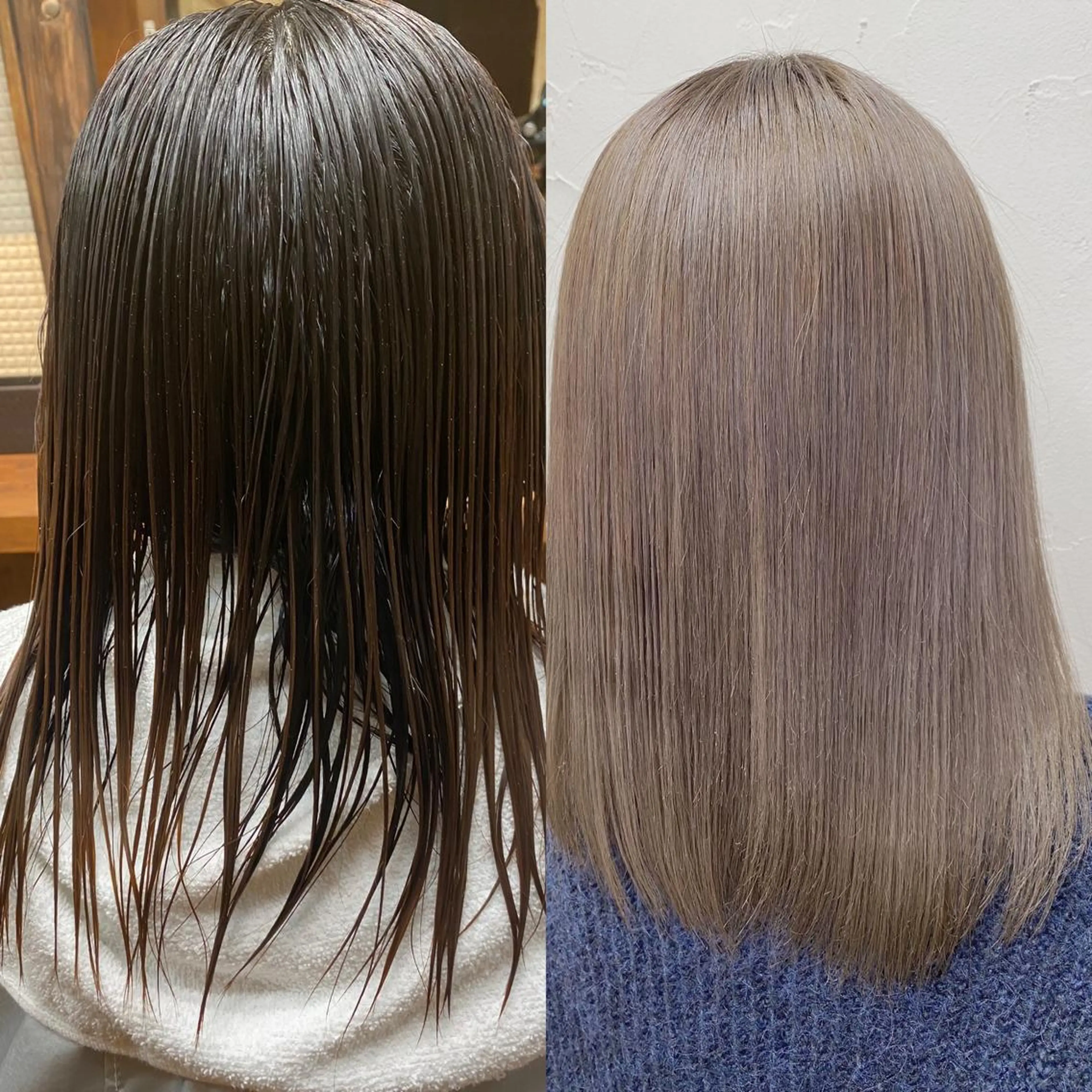 ミディアム カラー ブラウンカラー ダブルカラー ミルクティーブラウン 髪質改善特化❇️ ストウシンゴのヘアスタイル