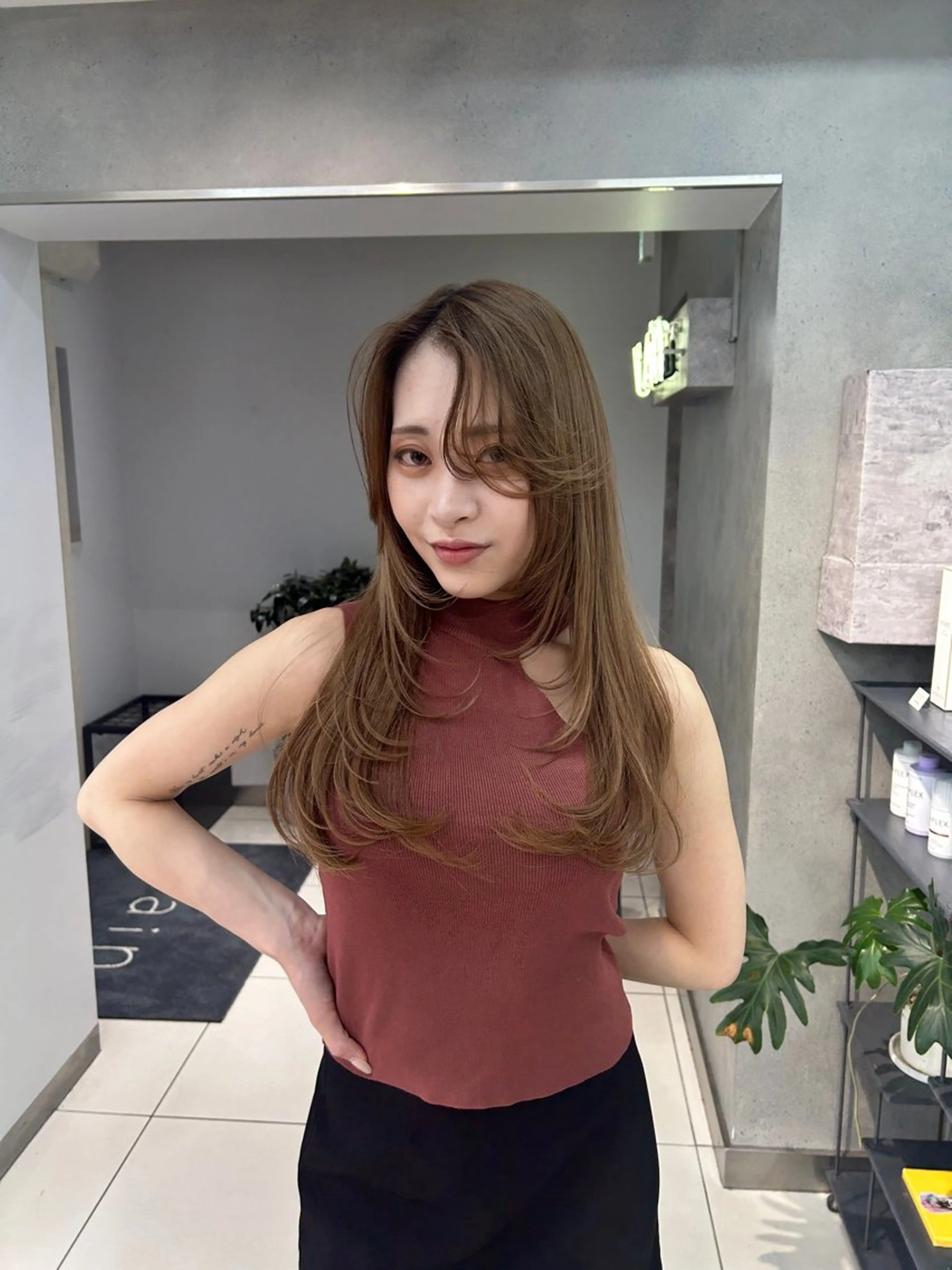 ロング レイヤー×ツヤカラー 渋谷/kougaのヘアスタイル