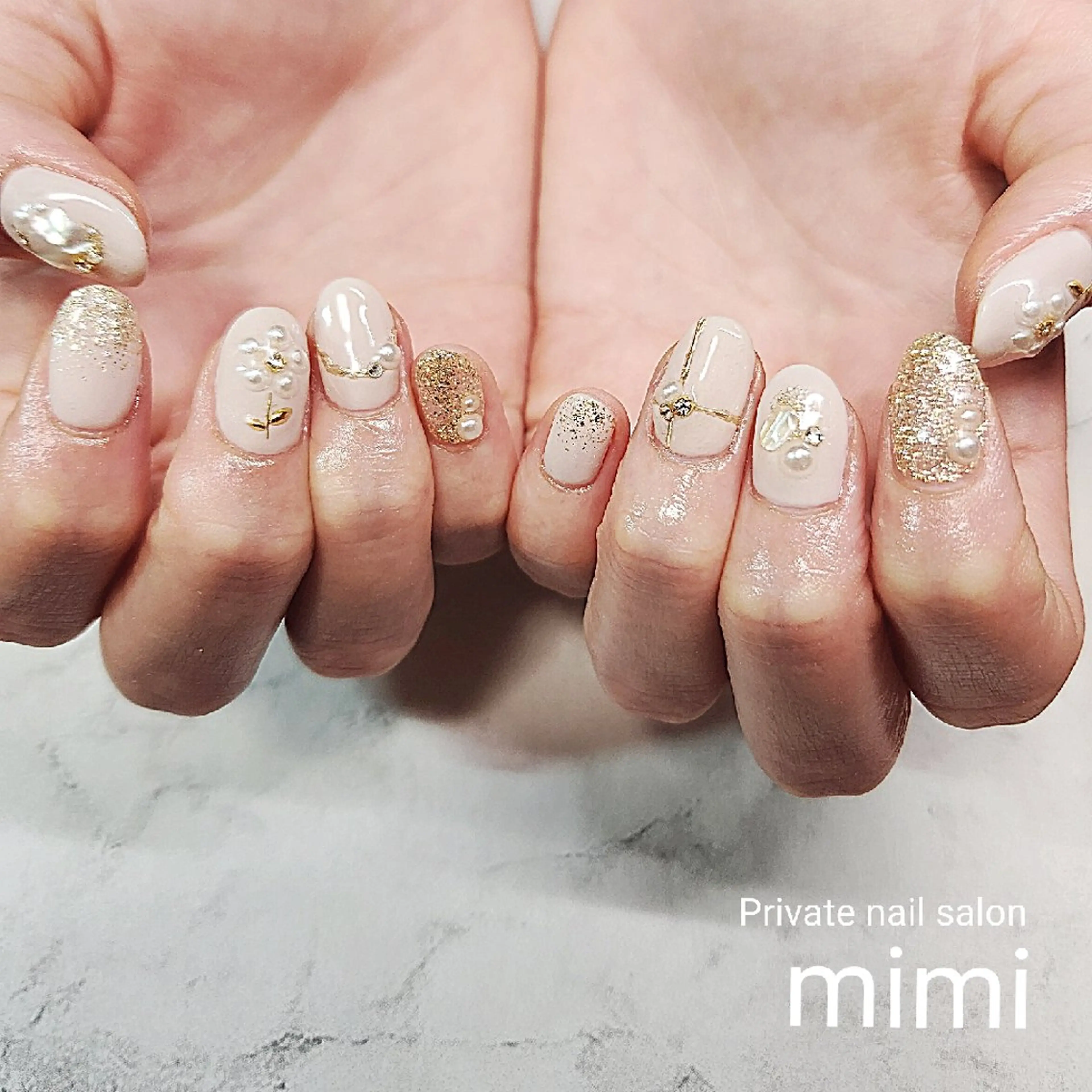 ネイル 持ち込み ニュアンスネイル ブライダルネイル ハンドネイル 博多ネイル ｍｉｍｉのネイルデザイン