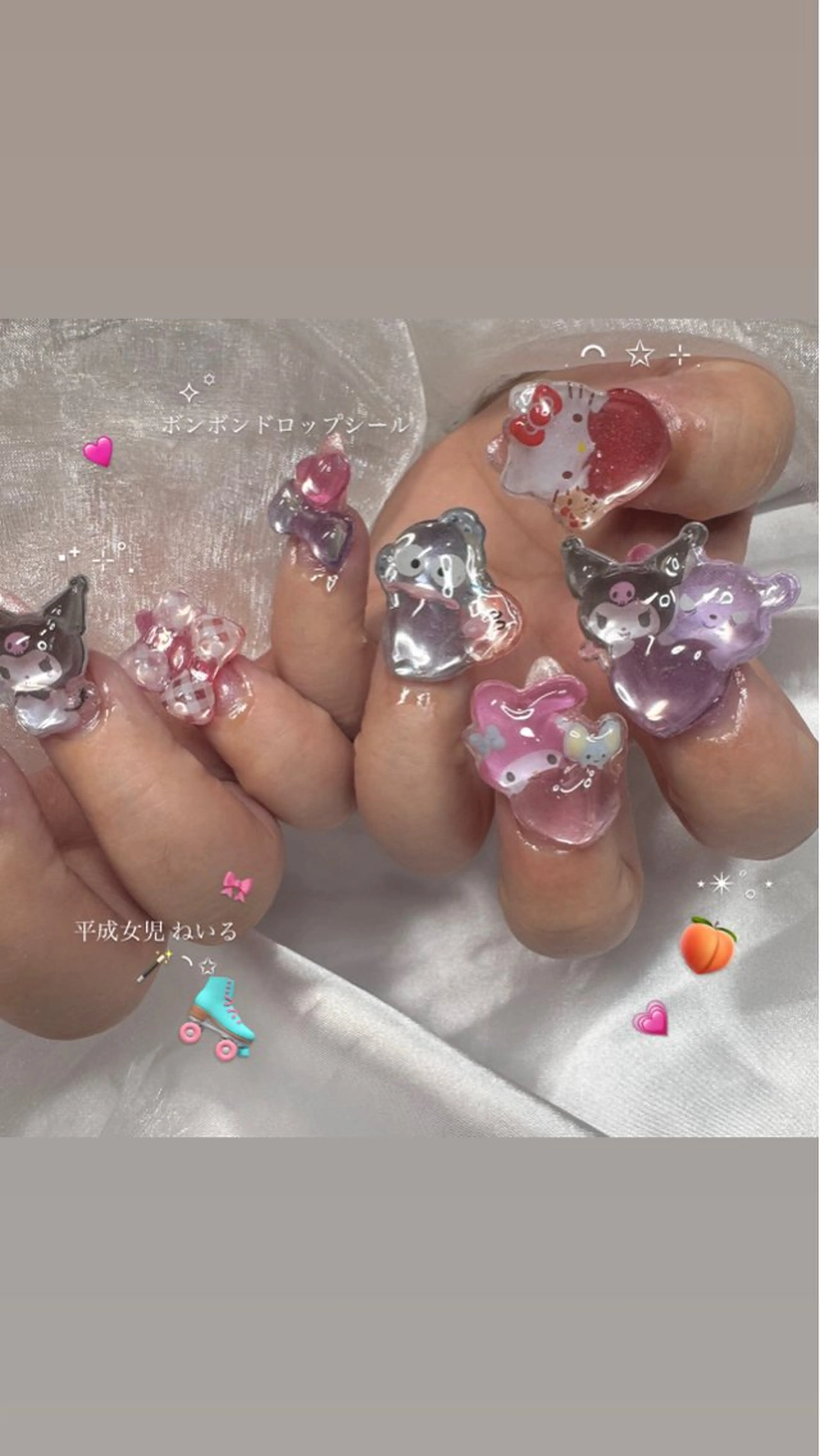 ネイル 持ち込み ハンドネイル La neige* yuki 🥯🍑のネイルデザイン