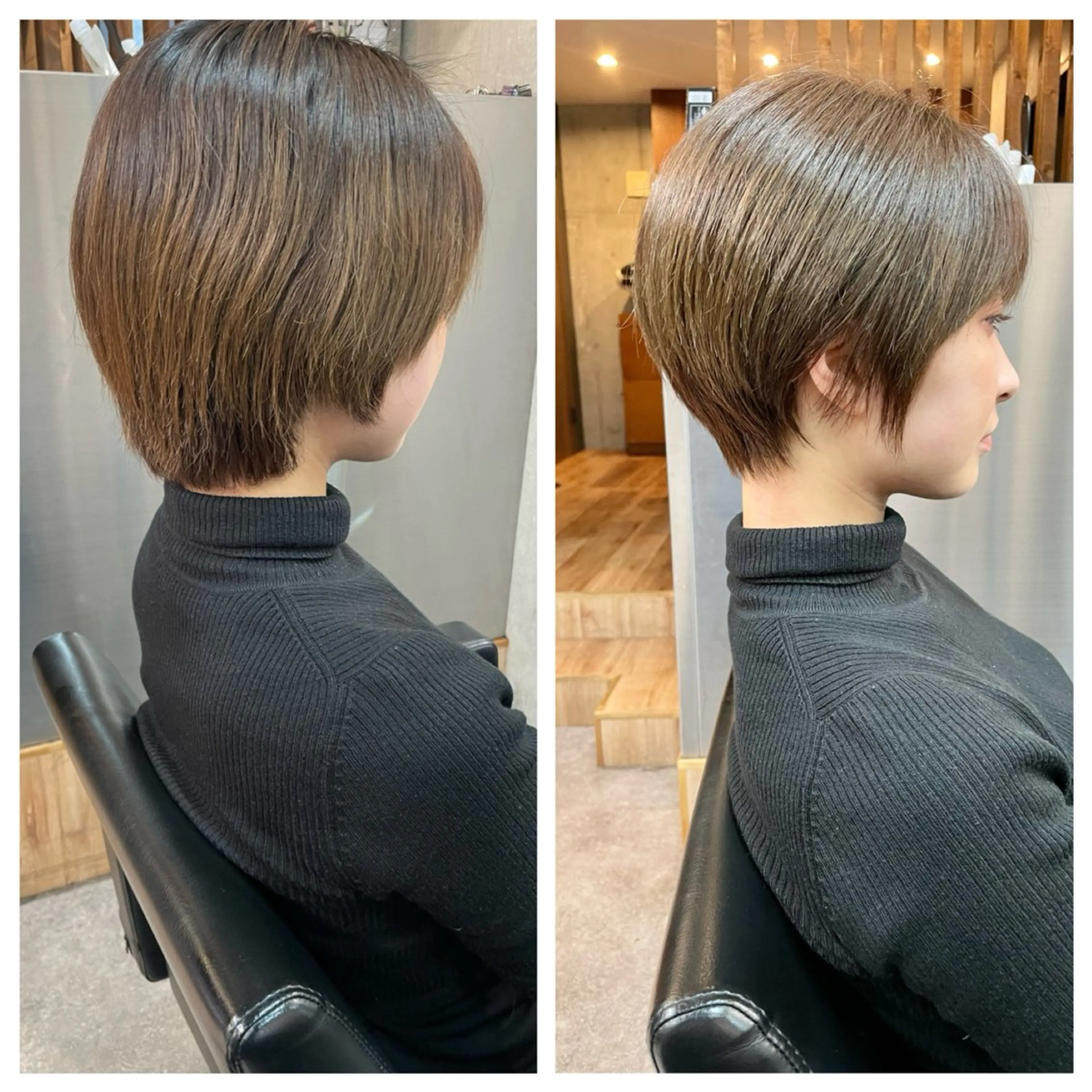 ショート カラー 似合わせカット ショートヘア カット ヘアカラー トリートメント ショートボブ髪質改善 縮毛矯正のプロ山道潤のヘアスタイル