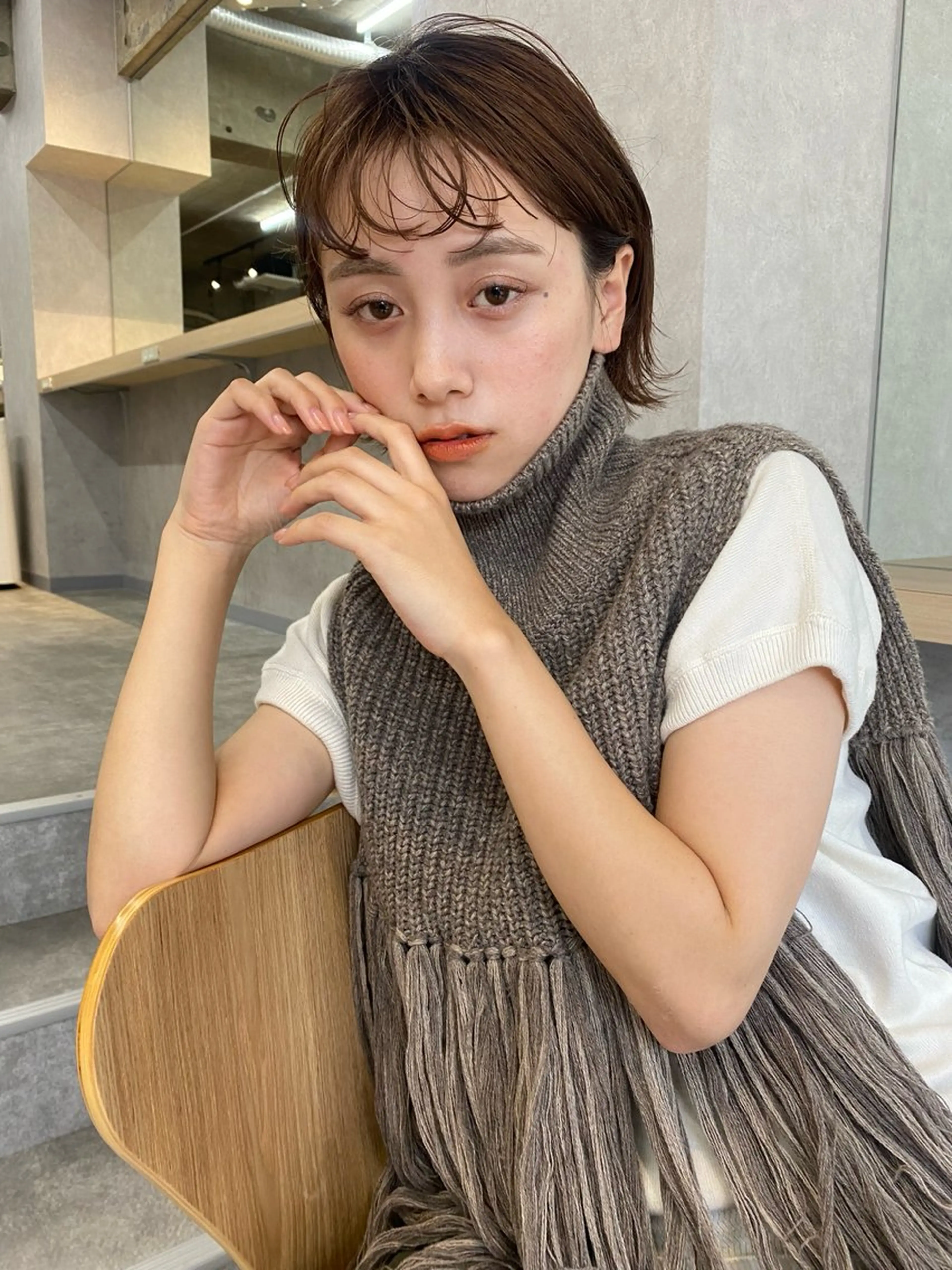 ショート パーマ カット パーマ トリートメント Umu所属・✳︎透明感カラー✳︎ ボブ✳︎nanaのヘアスタイル