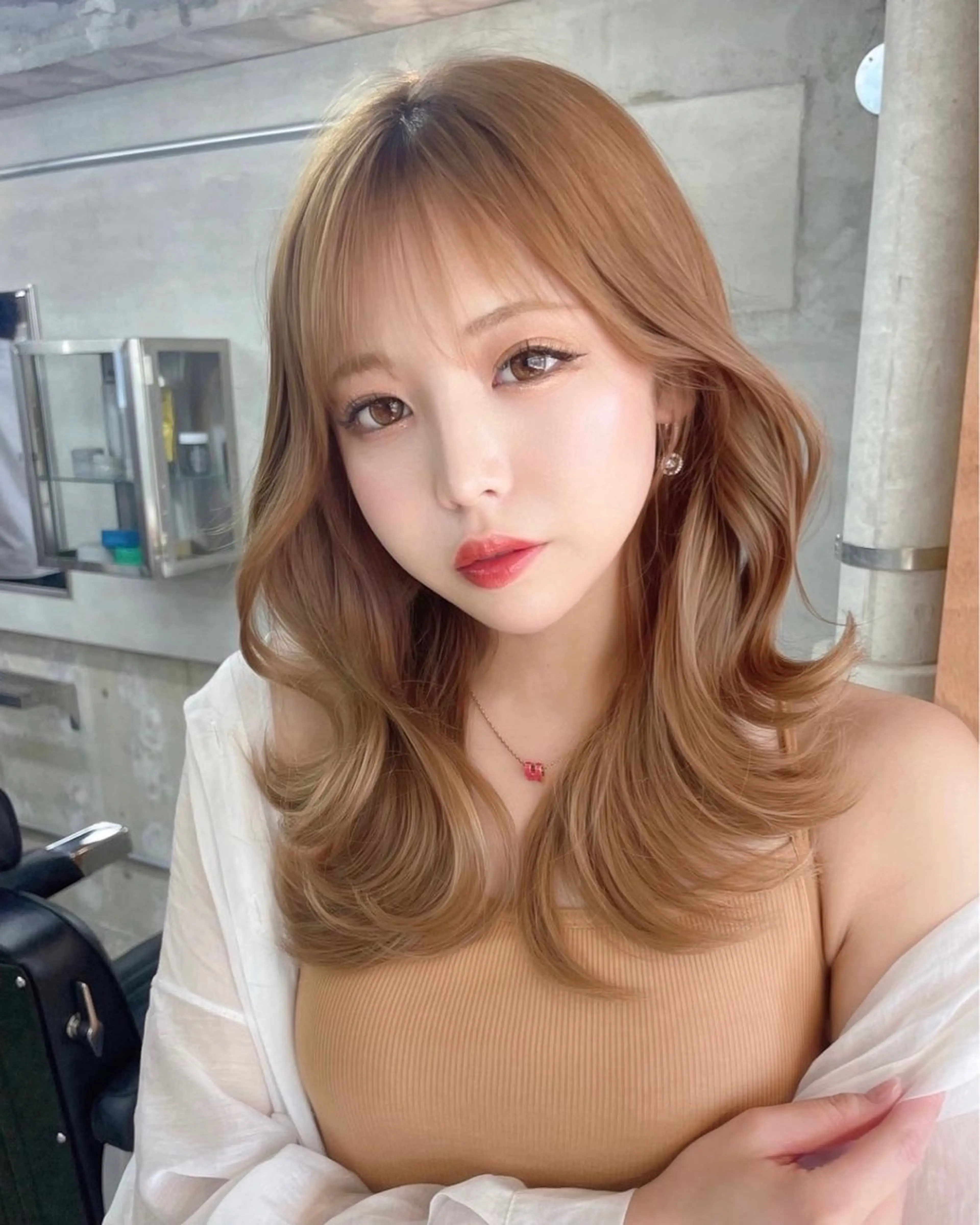 ミディアム カット ヘアカラー トリートメント 代表山口ひな 髪質改善のプロのヘアスタイル