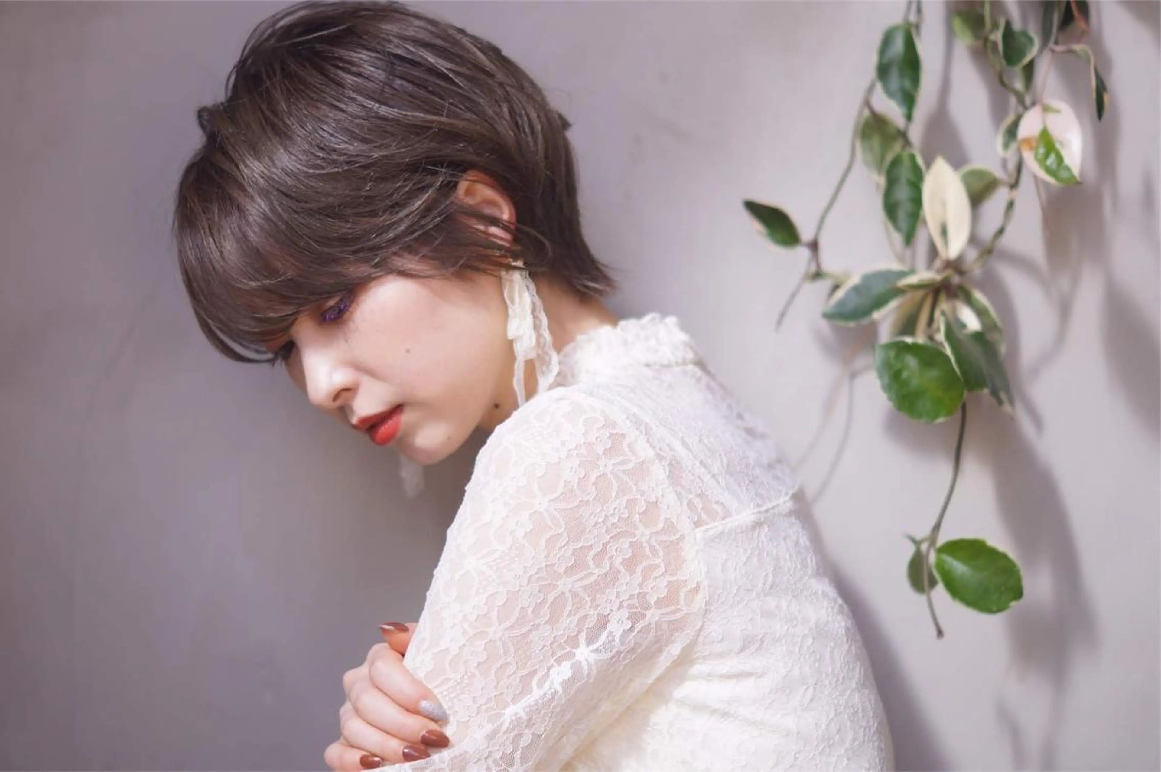 ショート カット ヘアカラー トリートメント hoNua. 栄/透明感カラーのヘアスタイル
