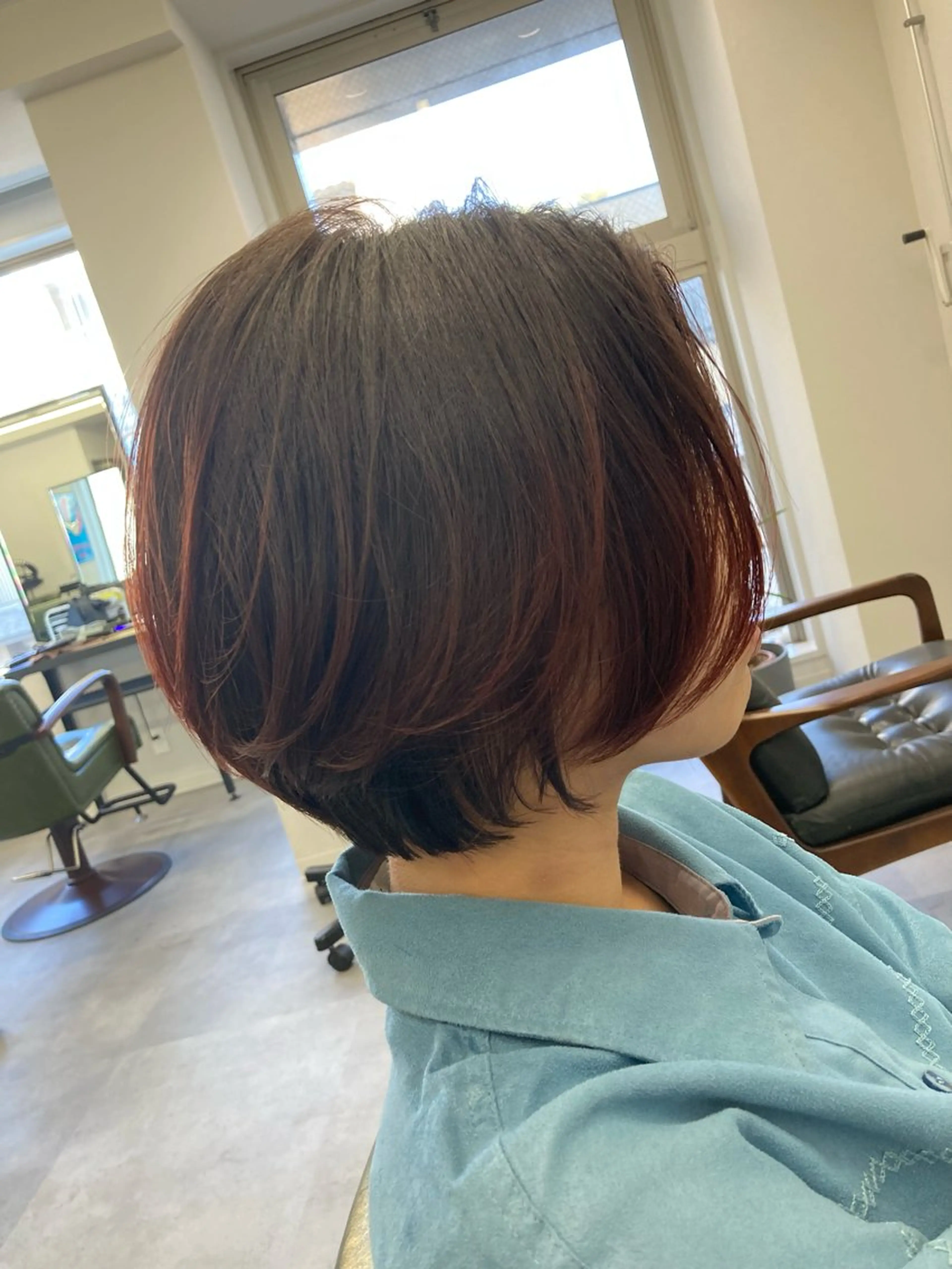 ショート カラー ショートボブ 丸みショート ボブ ショートヘア カット ヘアカラー トリートメント SHAFT Ieiriのヘアスタイル