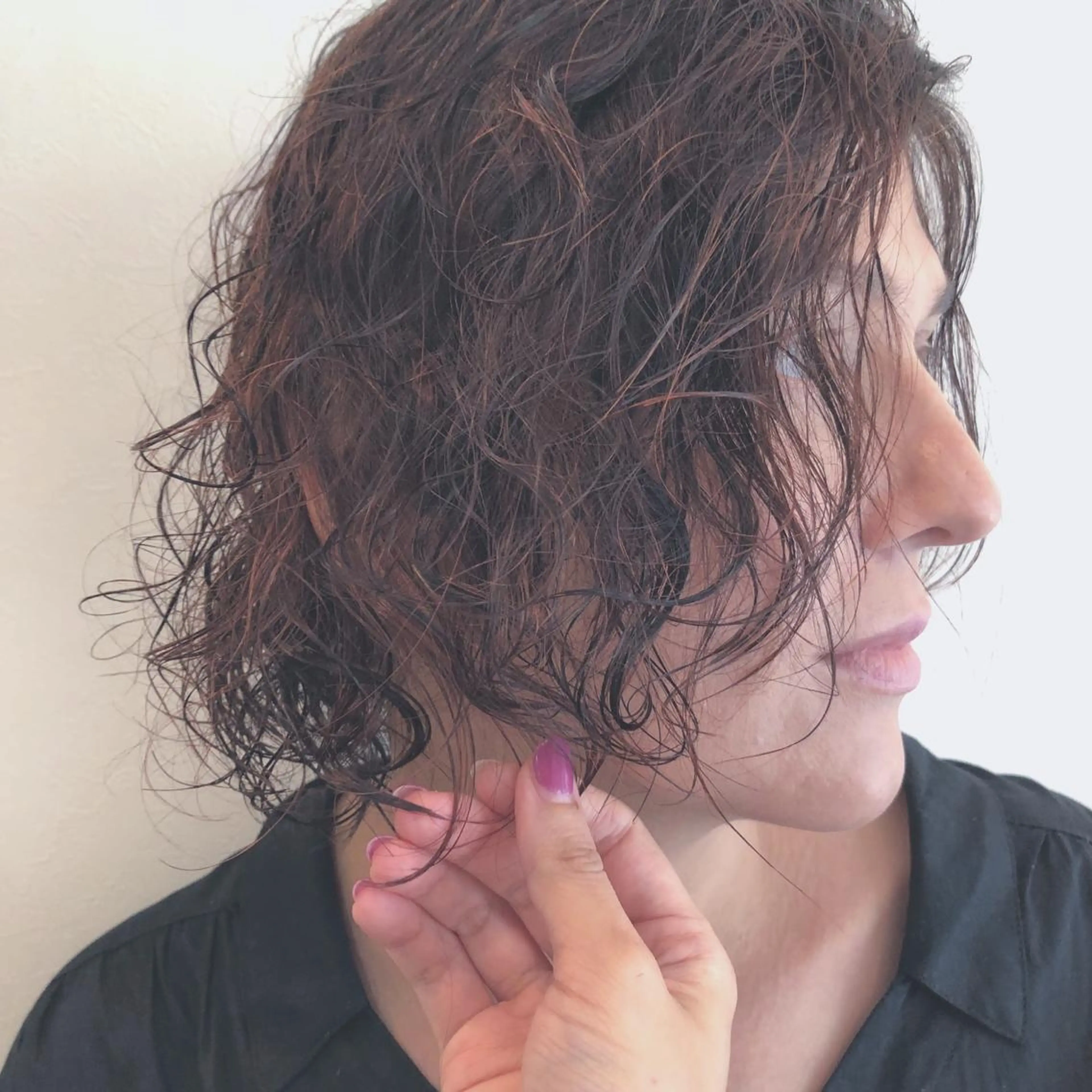 ミディアム パーマ ORIKA 美容室のヘアスタイル