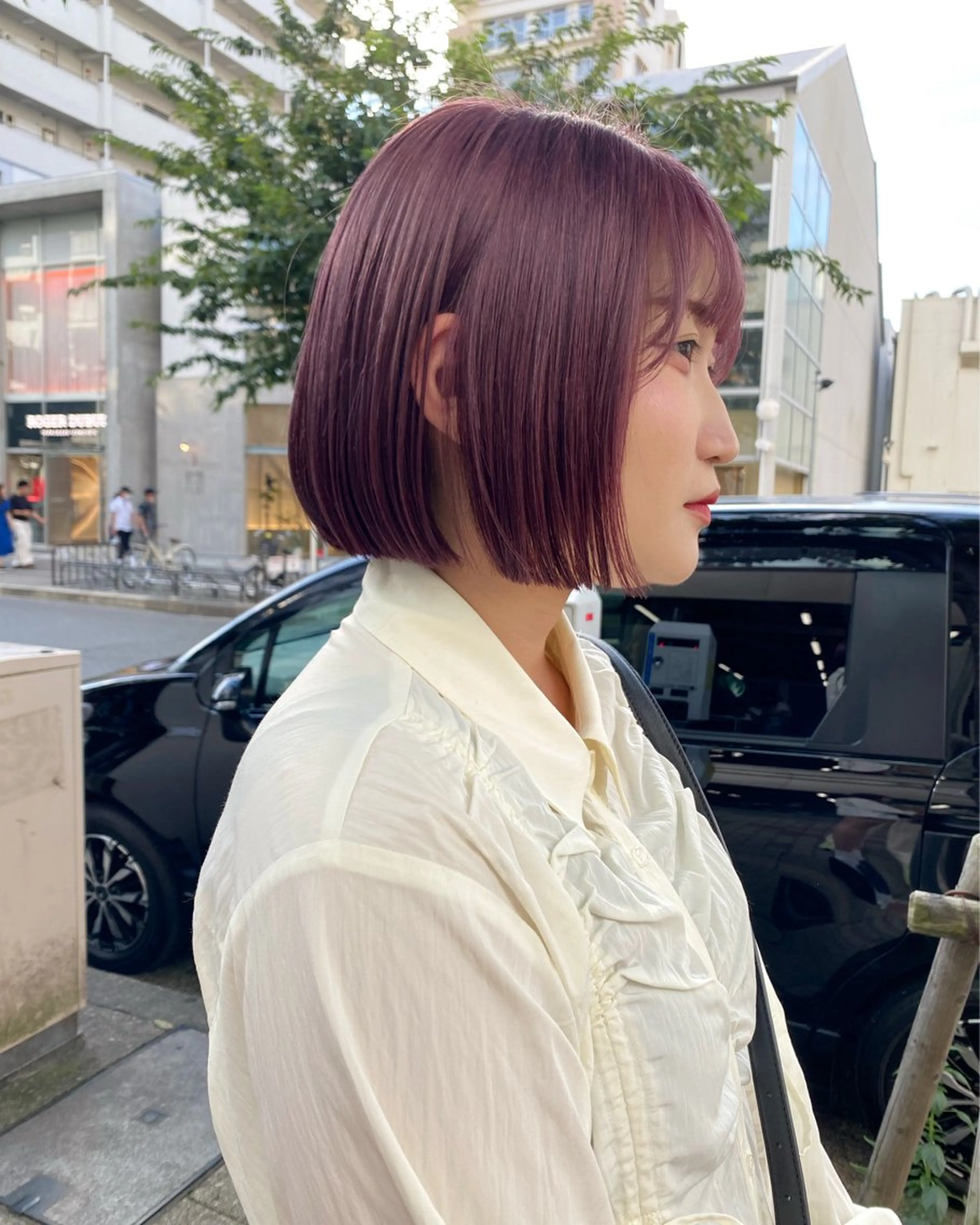 ショート ピンクラベンダー ボブ sea's所属・平果帆/レイヤー /矢場町/ブリーチのヘアスタイル