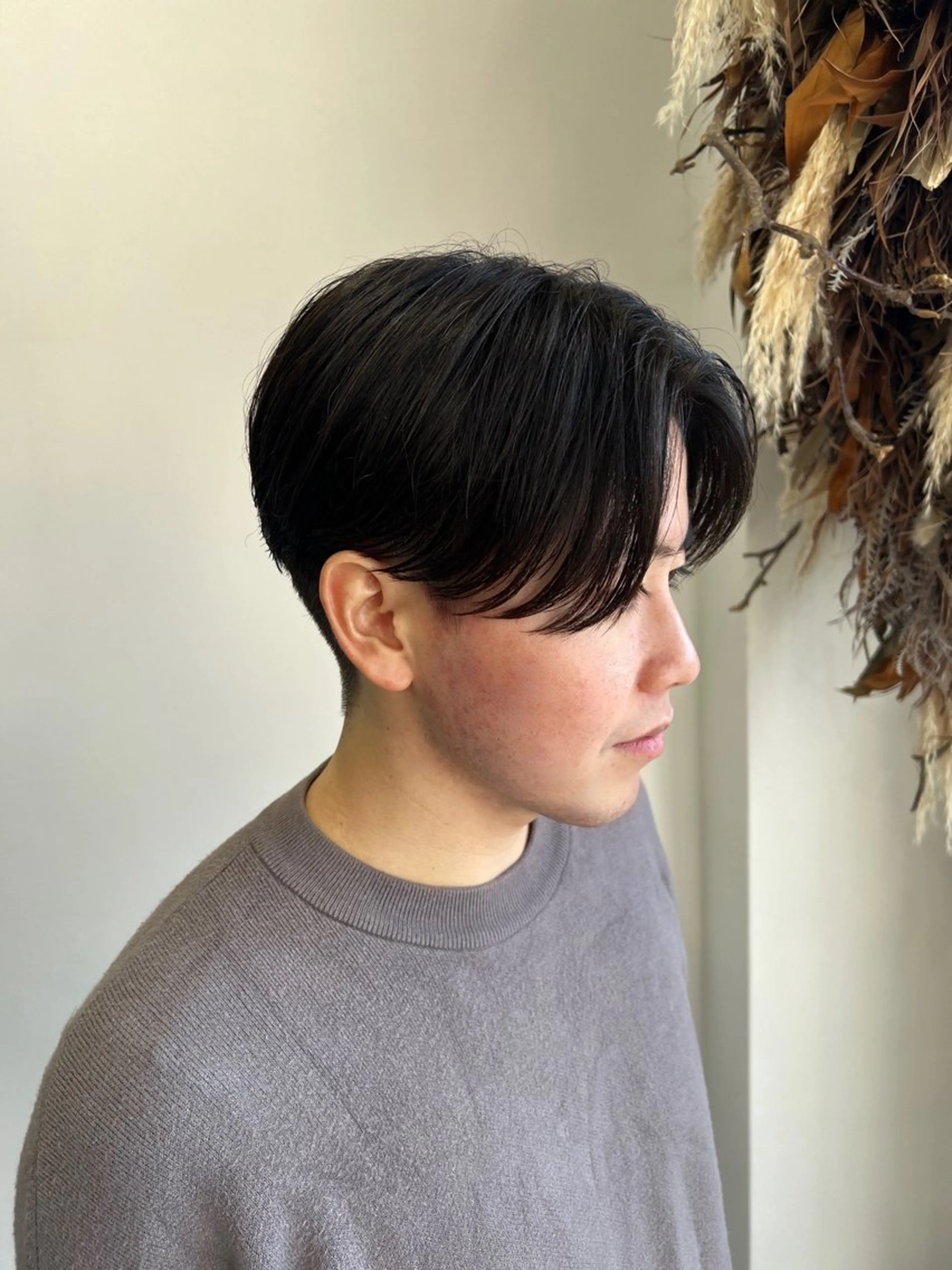 ショート メンズ センターパート 川原 元気のヘアスタイル