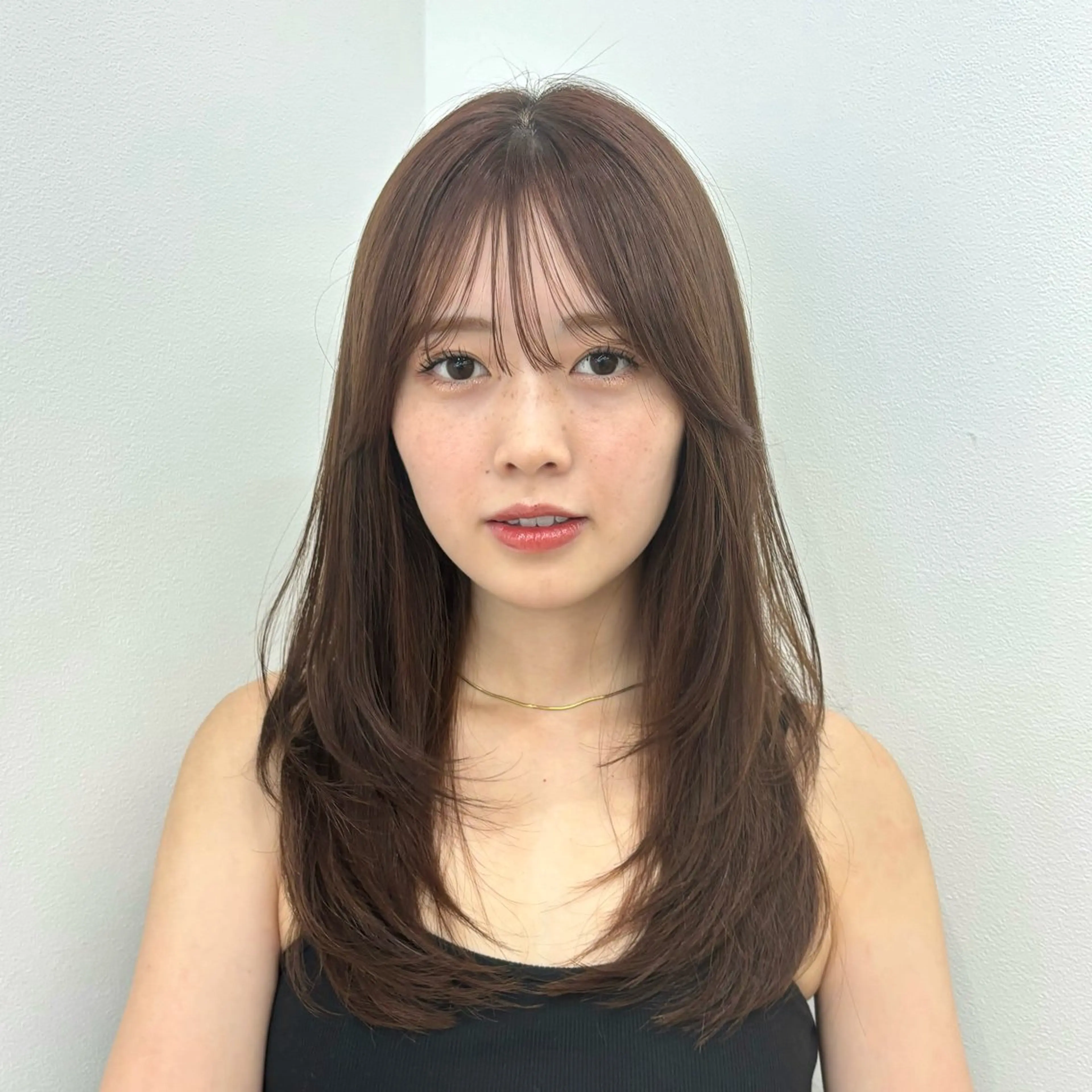 ミディアム カット ヘアカラー ren ボブロブ/ミディアムのヘアスタイル