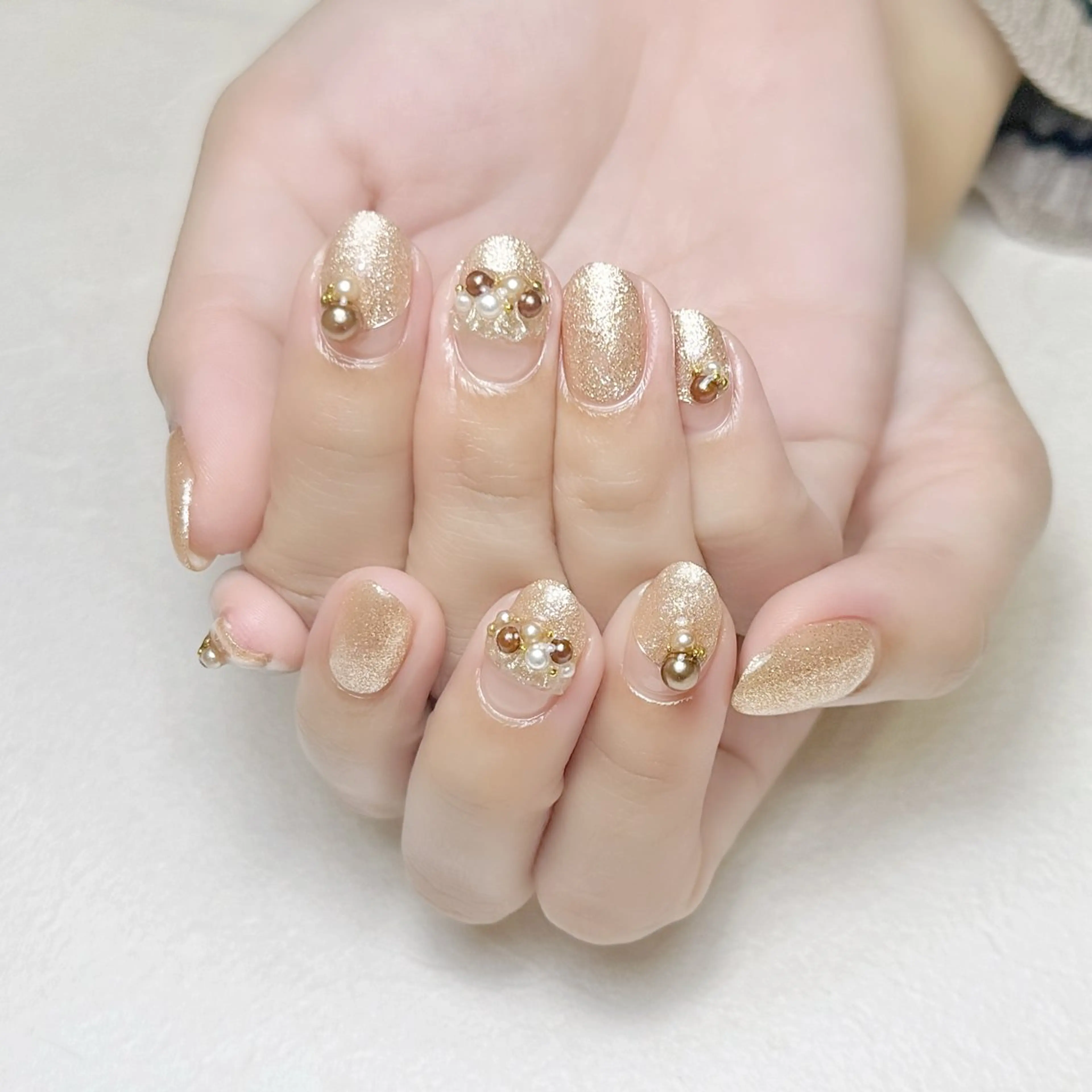 ネイル ジェルネイル ラメ(グリッター) ミラーネイル rouse nail RISATOのネイルデザイン