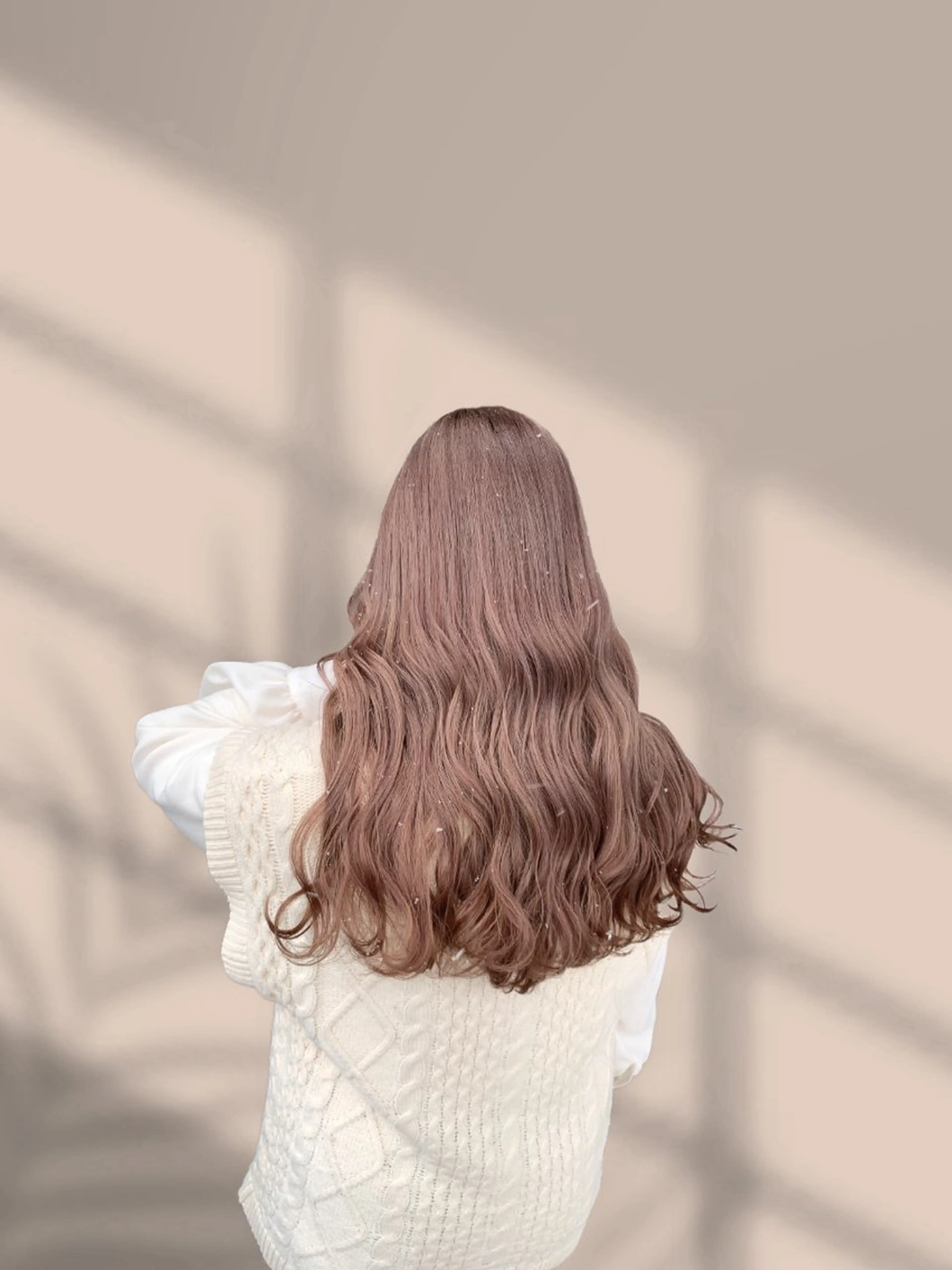 ロング ヘアカラー トリートメント ヘアセット くすみミルクティー/ ブラウン🪡TOWAのヘアスタイル