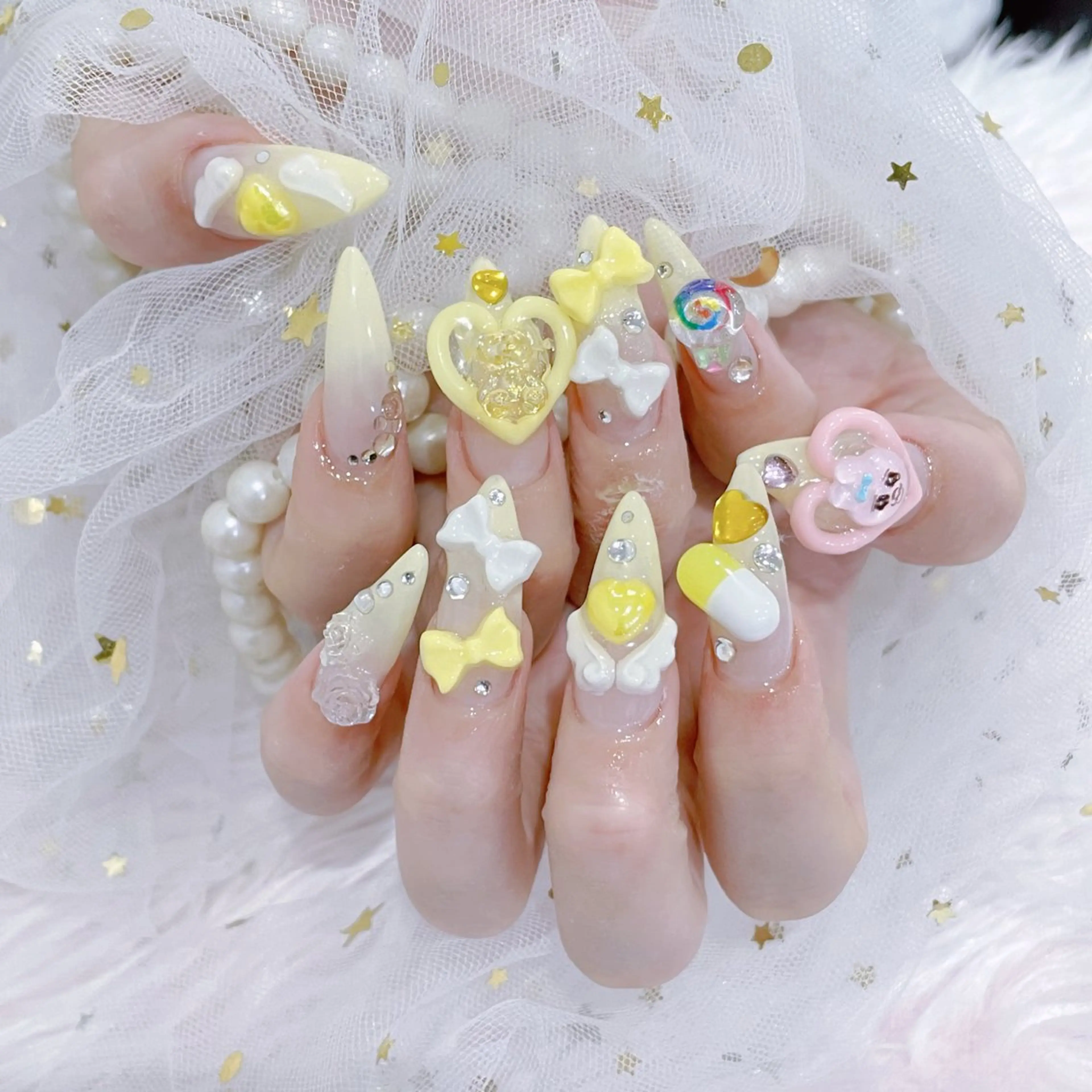 ロング ハンドネイル cho nailのネイルデザイン