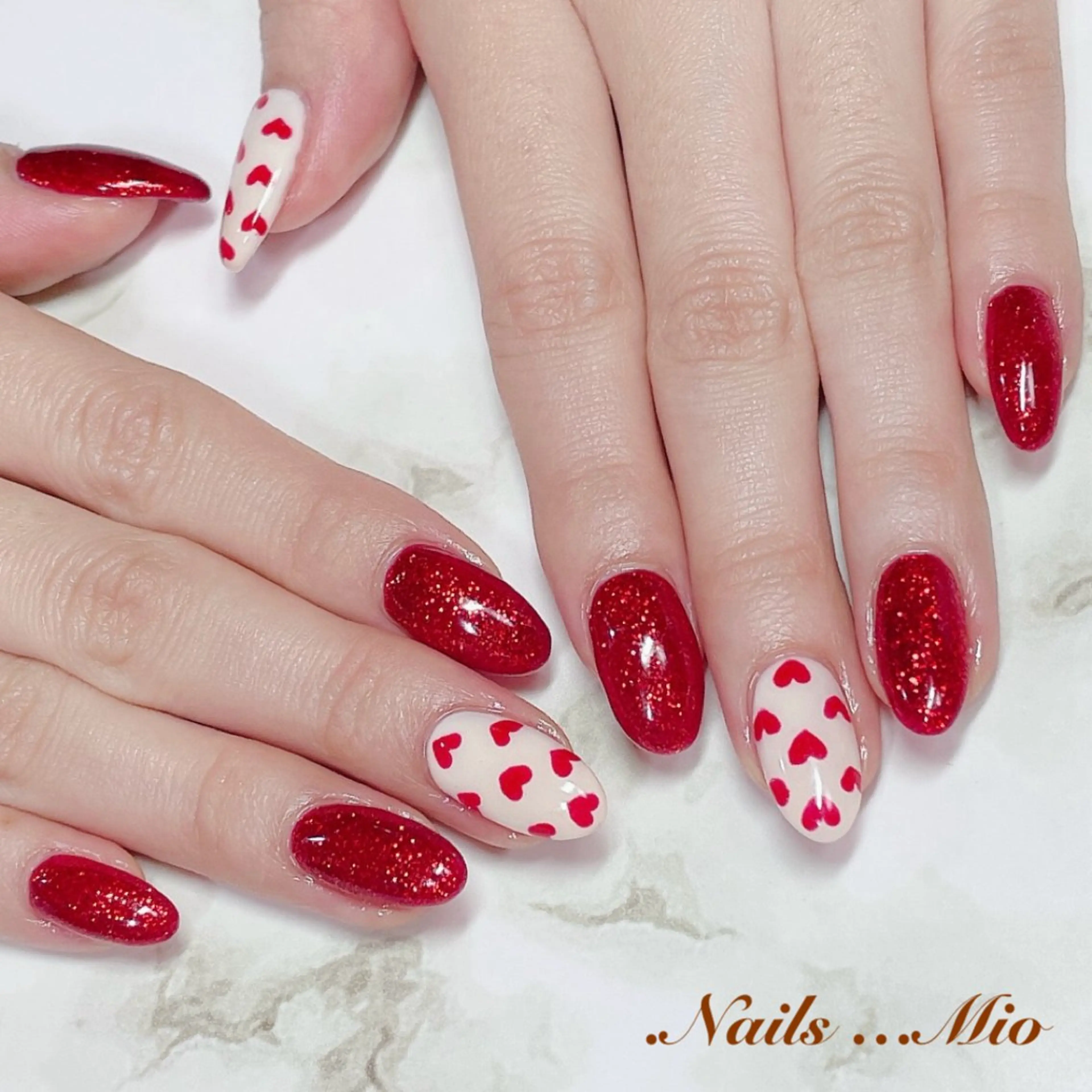 ネイル ジェルネイル ハート .Nails Mio 赤羽西ネイルサロンのネイルデザイン