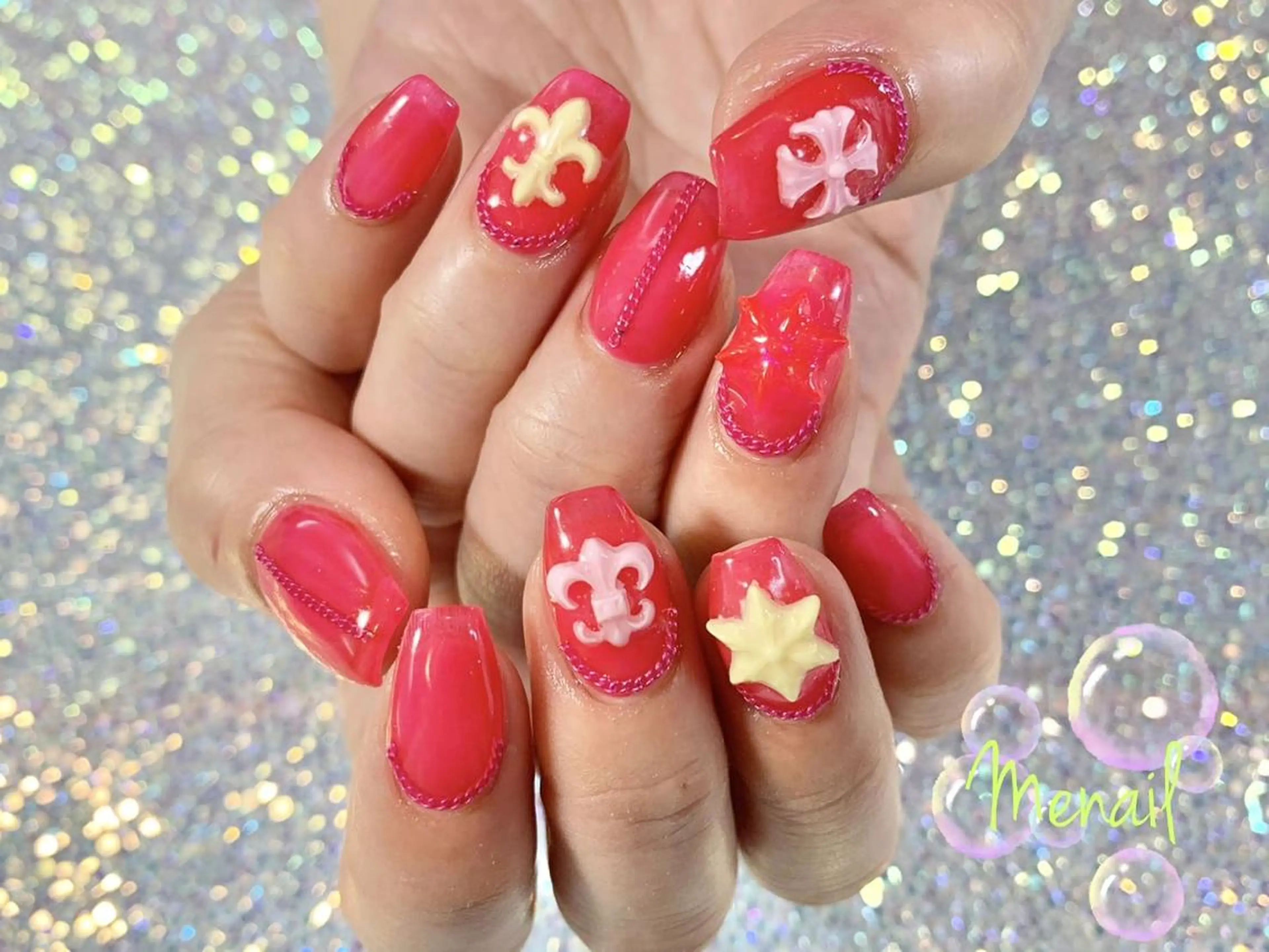 ネイル Menail心斎橋筋 ギャル×韓国🇰🇷のネイルデザイン