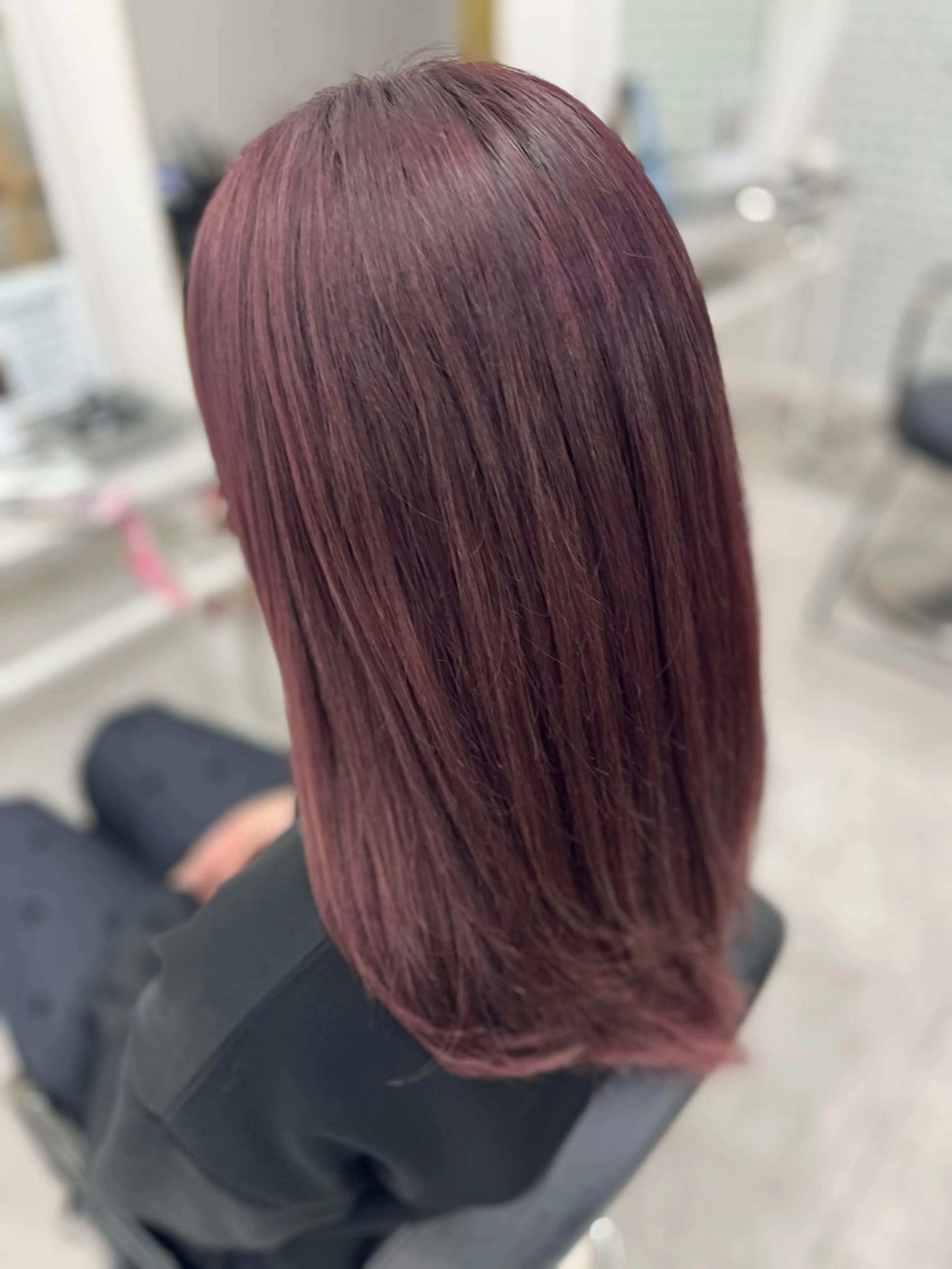 セミロング カラー ブリーチ ピンクカラー バイオレットカラー 🫧ぷる艶カラー🫧 Yuubi🦩のヘアスタイル