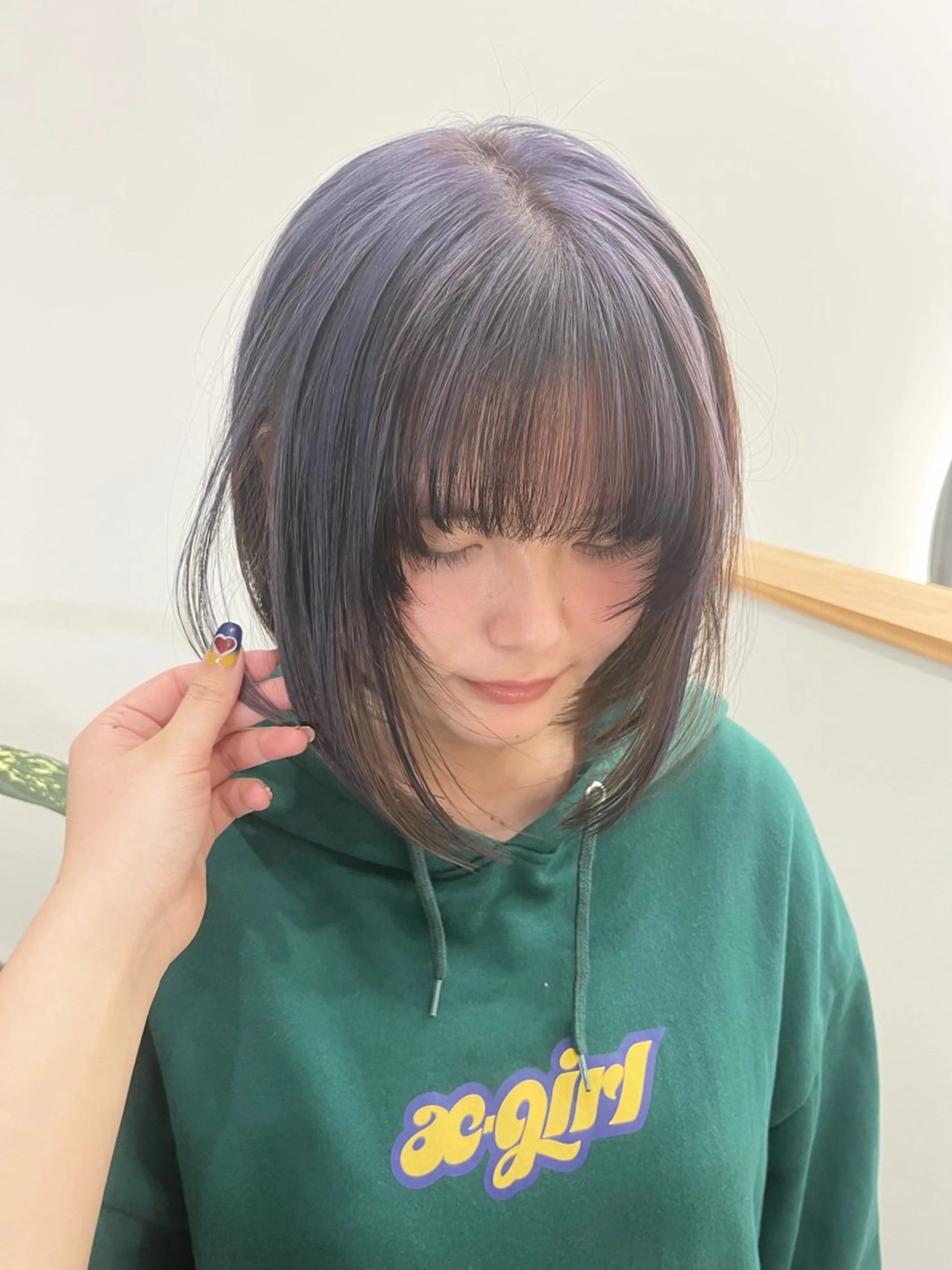 ミディアム カラー ヘアカラー トリートメント ベージュ⟡˖ブリーチ ˖ ࣪⊹あずきのヘアスタイル