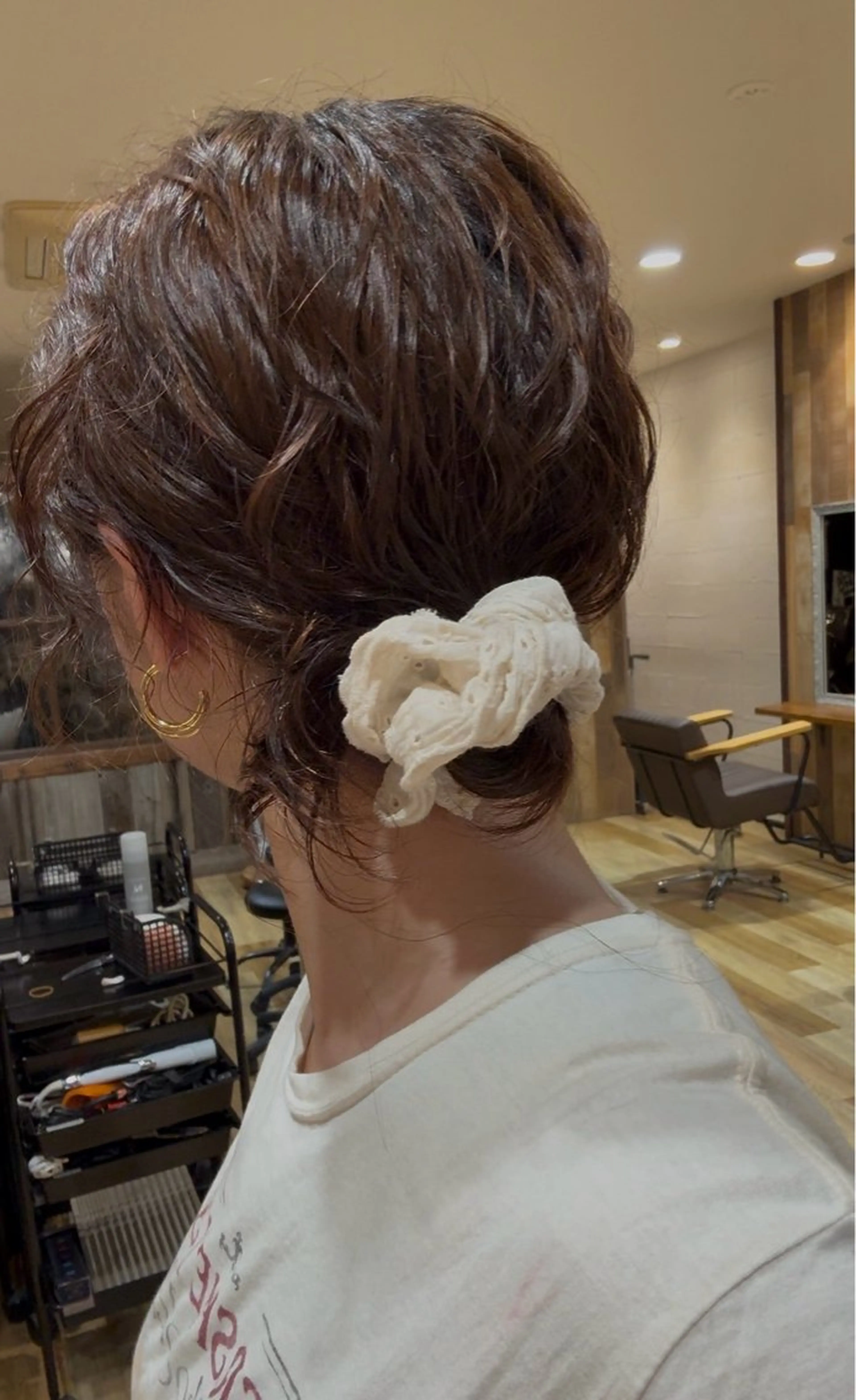 ミディアム ミディアムパーマ カット パーマ 美容室saku馬橋店所属・根本 真帆のヘアスタイル