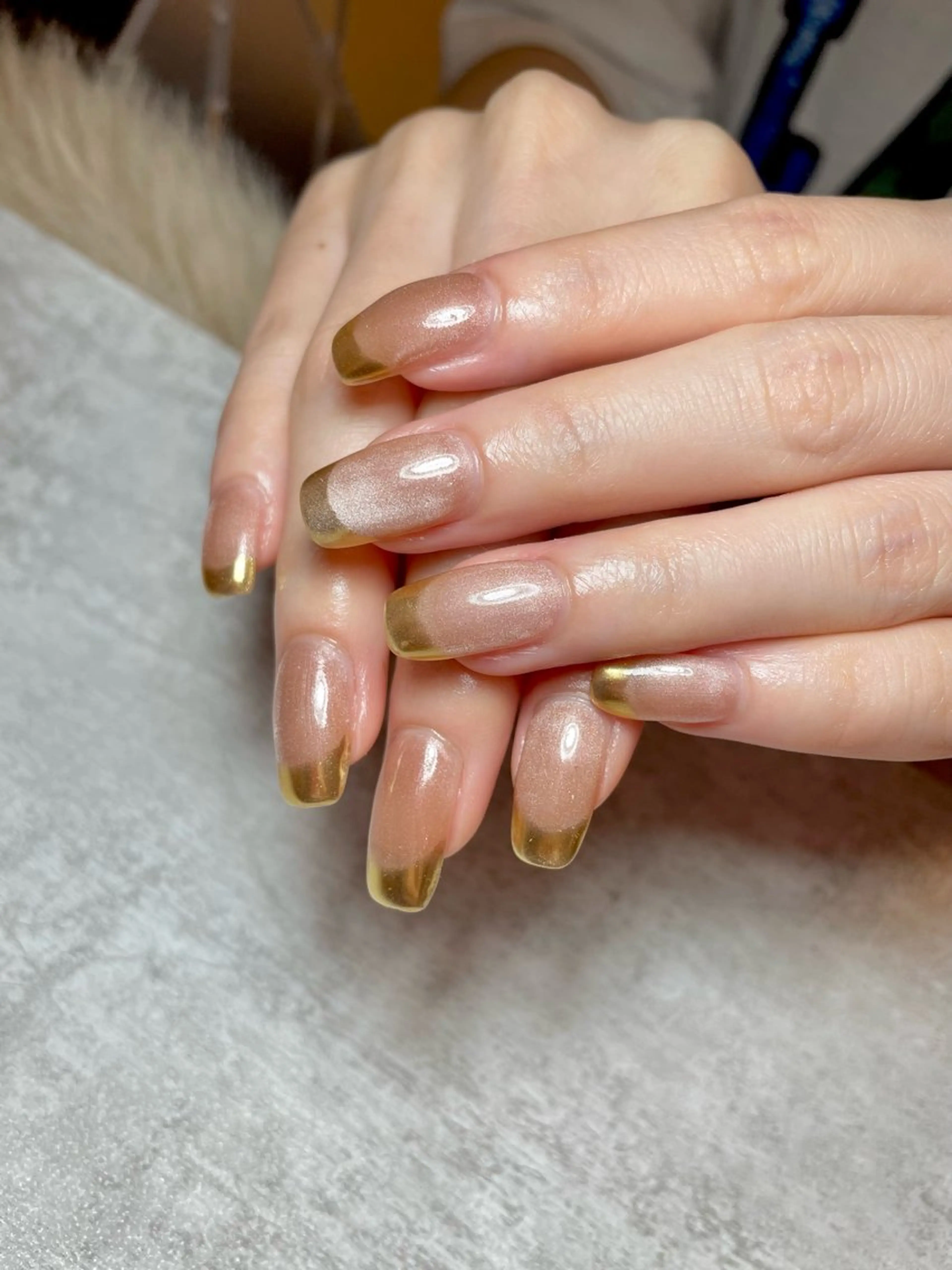 ネイル フレンチネイル ジェルネイル マグネットネイル ミラーネイル 持ち込み BEAUTY GARDEN 【nail salon unseul】所属・nana .のネイルデザイン