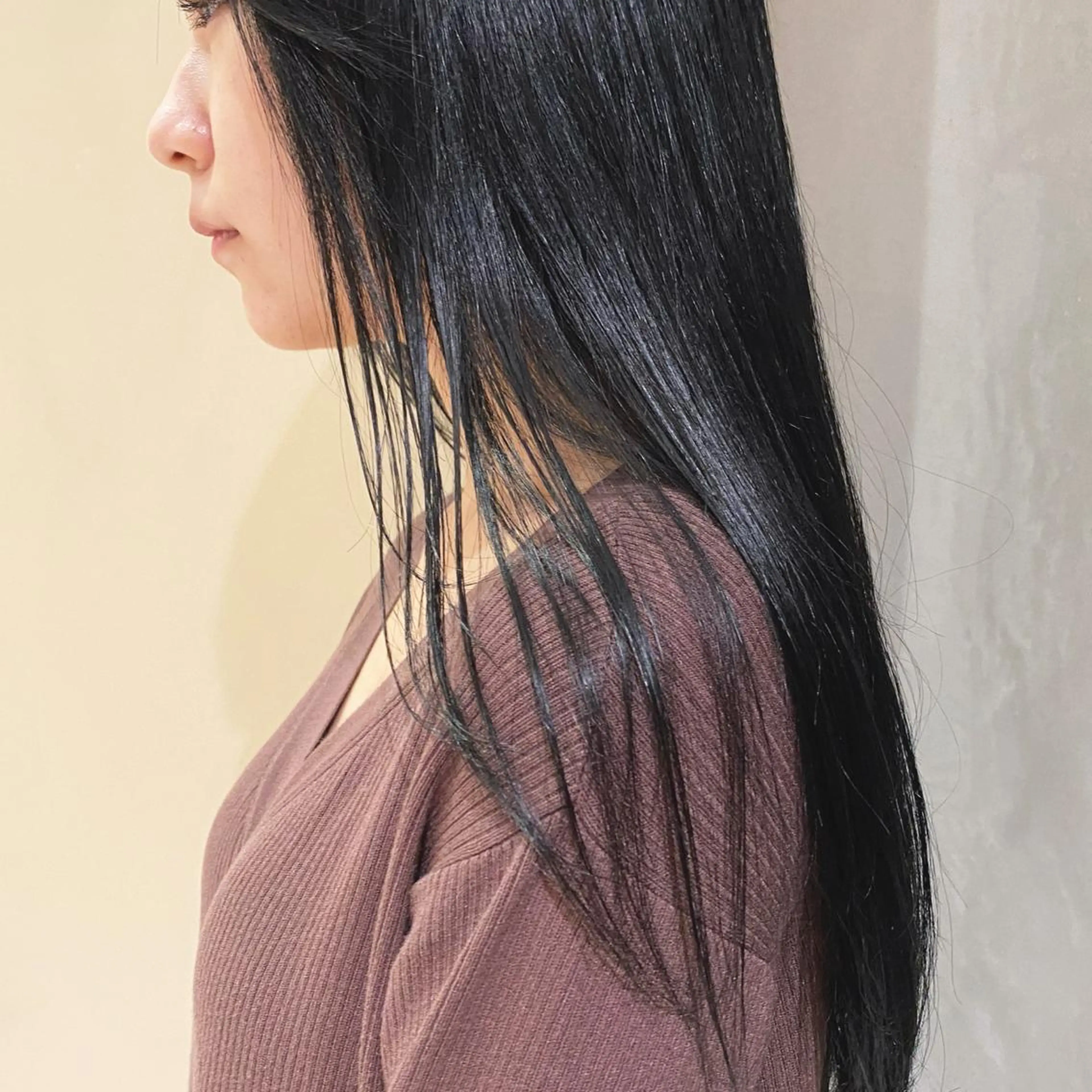 ロング カラー 透明感カラー カット 縮毛矯正 トリートメント やまもと さえのヘアスタイル