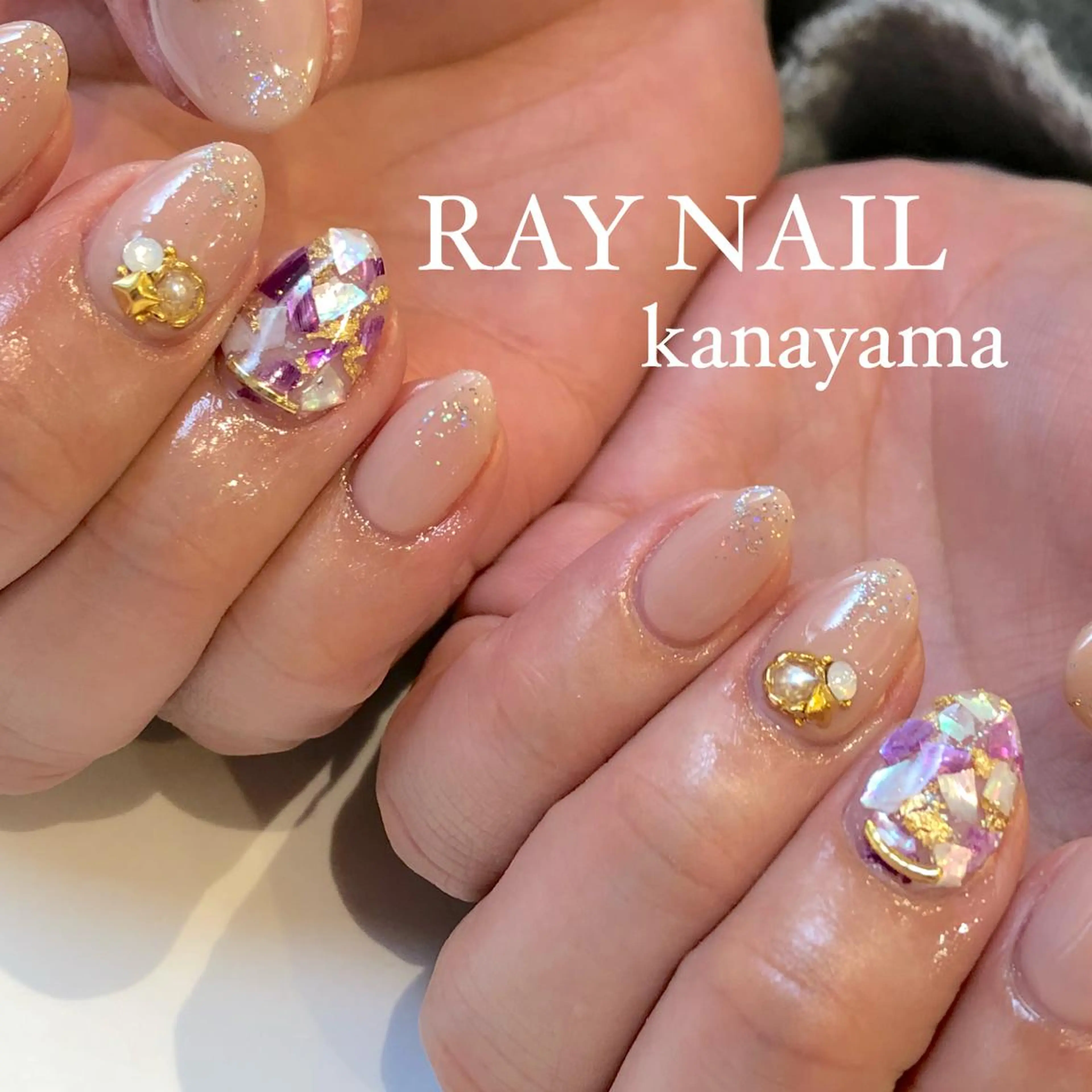 ネイル キラキラネイル Arowa 伊田のネイルデザイン