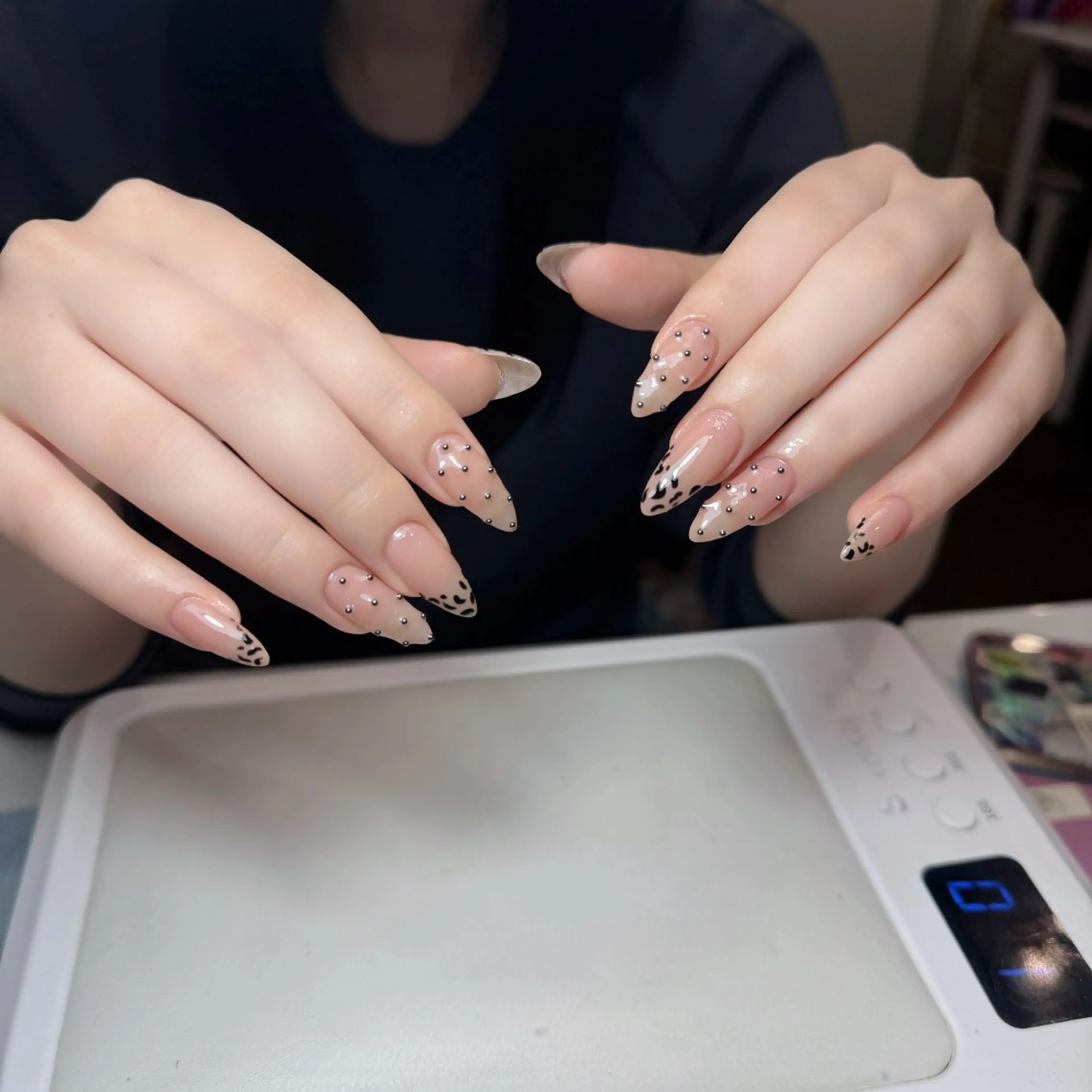 ネイル チークネイル フレンチネイル グラデーション 韓国ネイル マグネットネイル Hana nail所属・Hana Nailのネイルデザイン