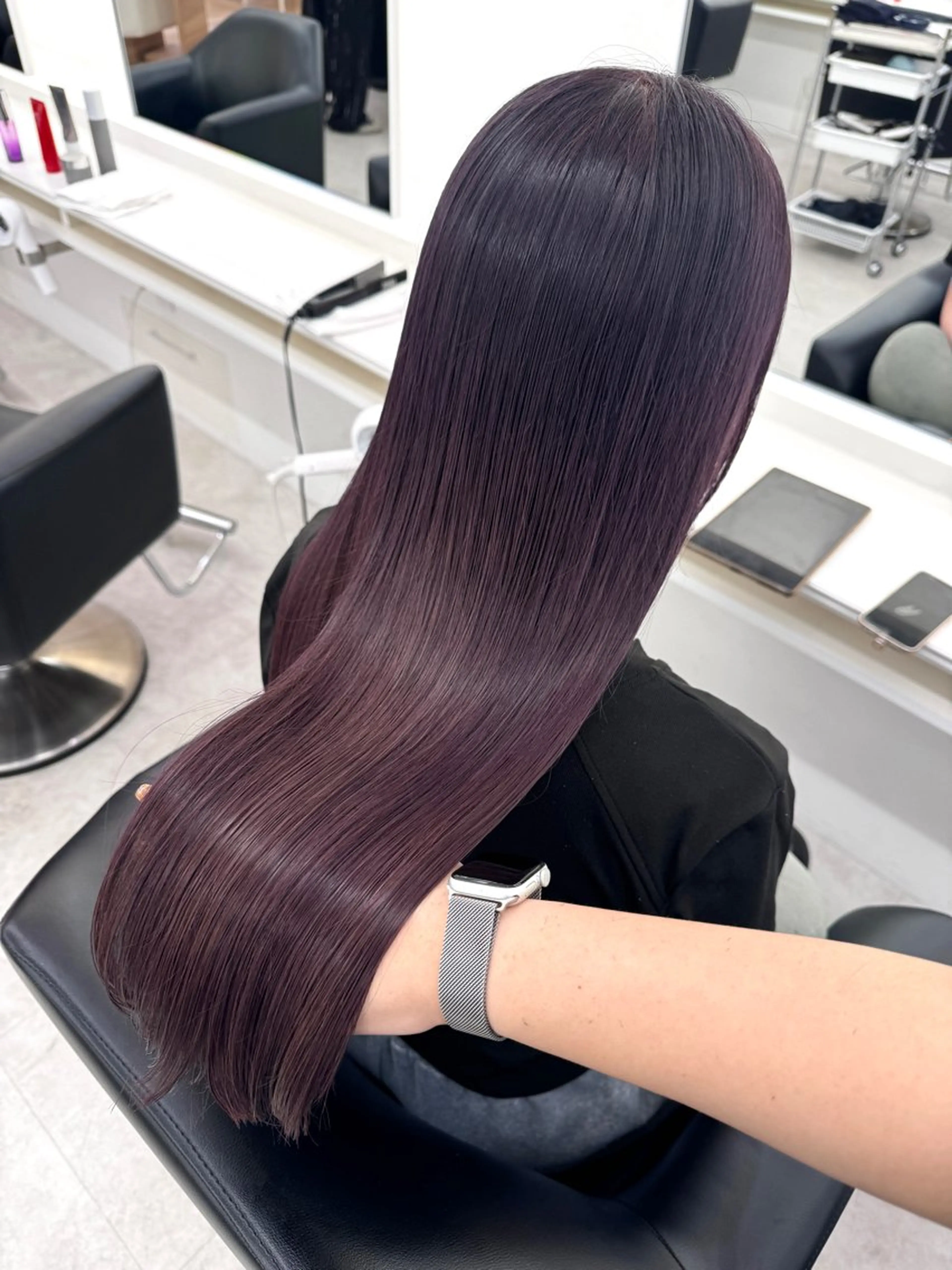 ロング カラー カット ヘアカラー ParveMix NANOのヘアスタイル