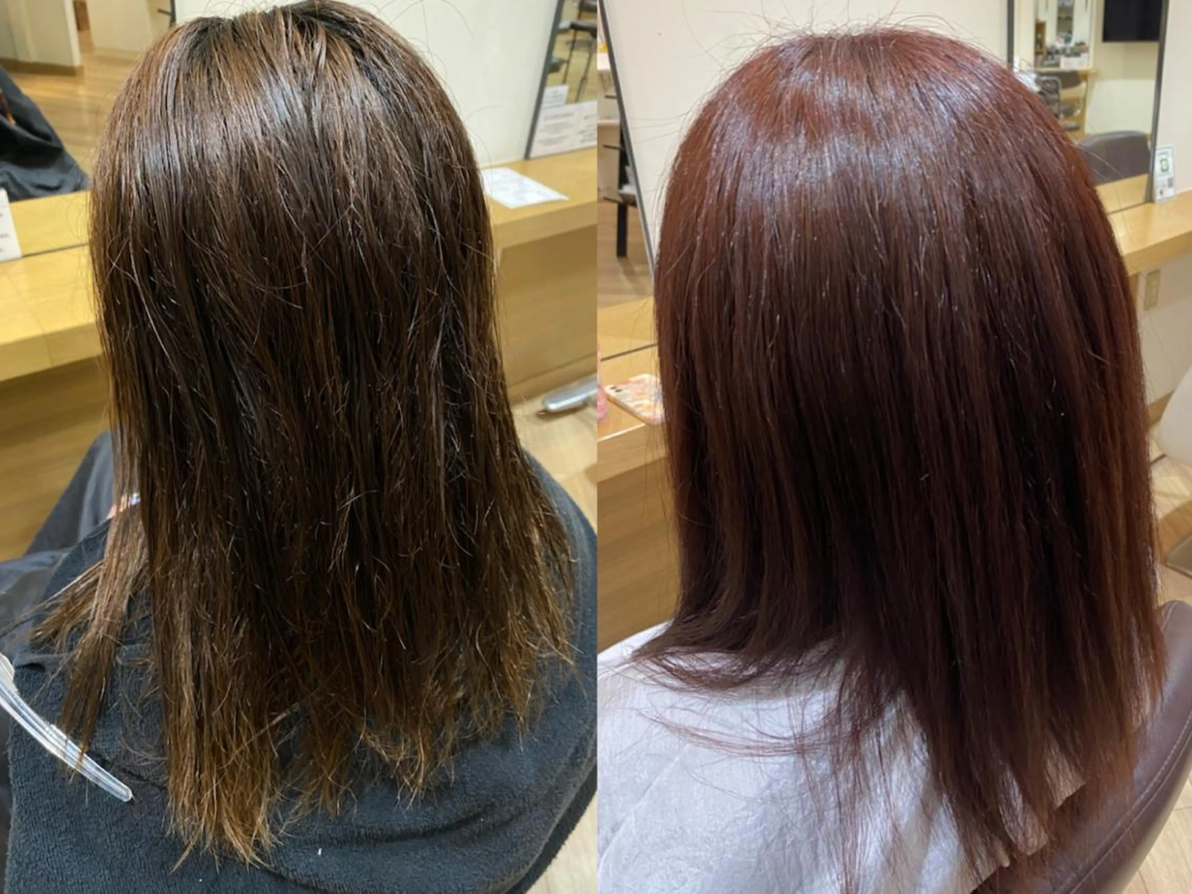 ロング ヘアカラー トリートメント 斎藤 愛菜のヘアスタイル