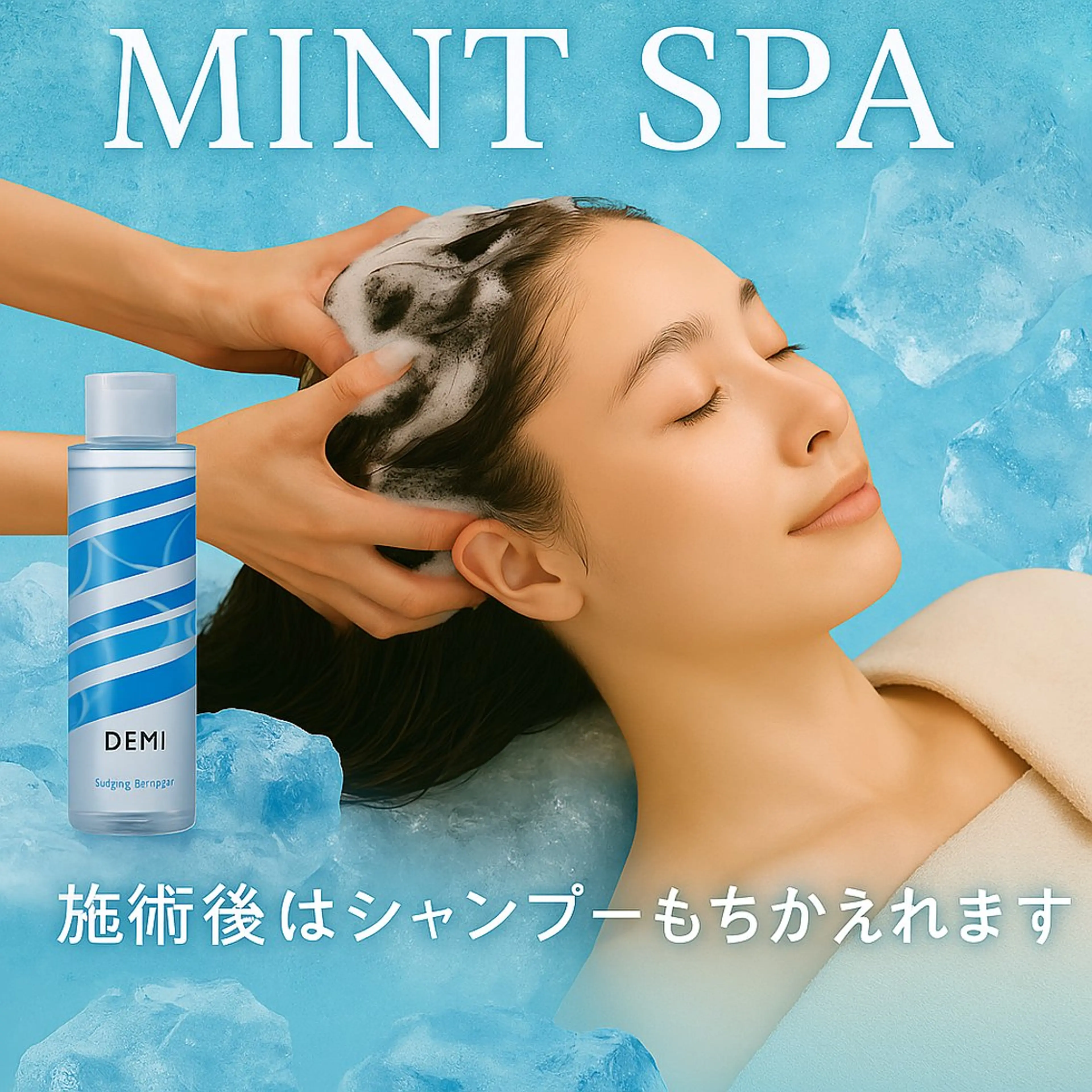 【夏限定🏖️🌞】【超っっっ爽快ミントスパ💆🏻🧊✨】ミントシャンプープレゼント付🧴🎁の写真