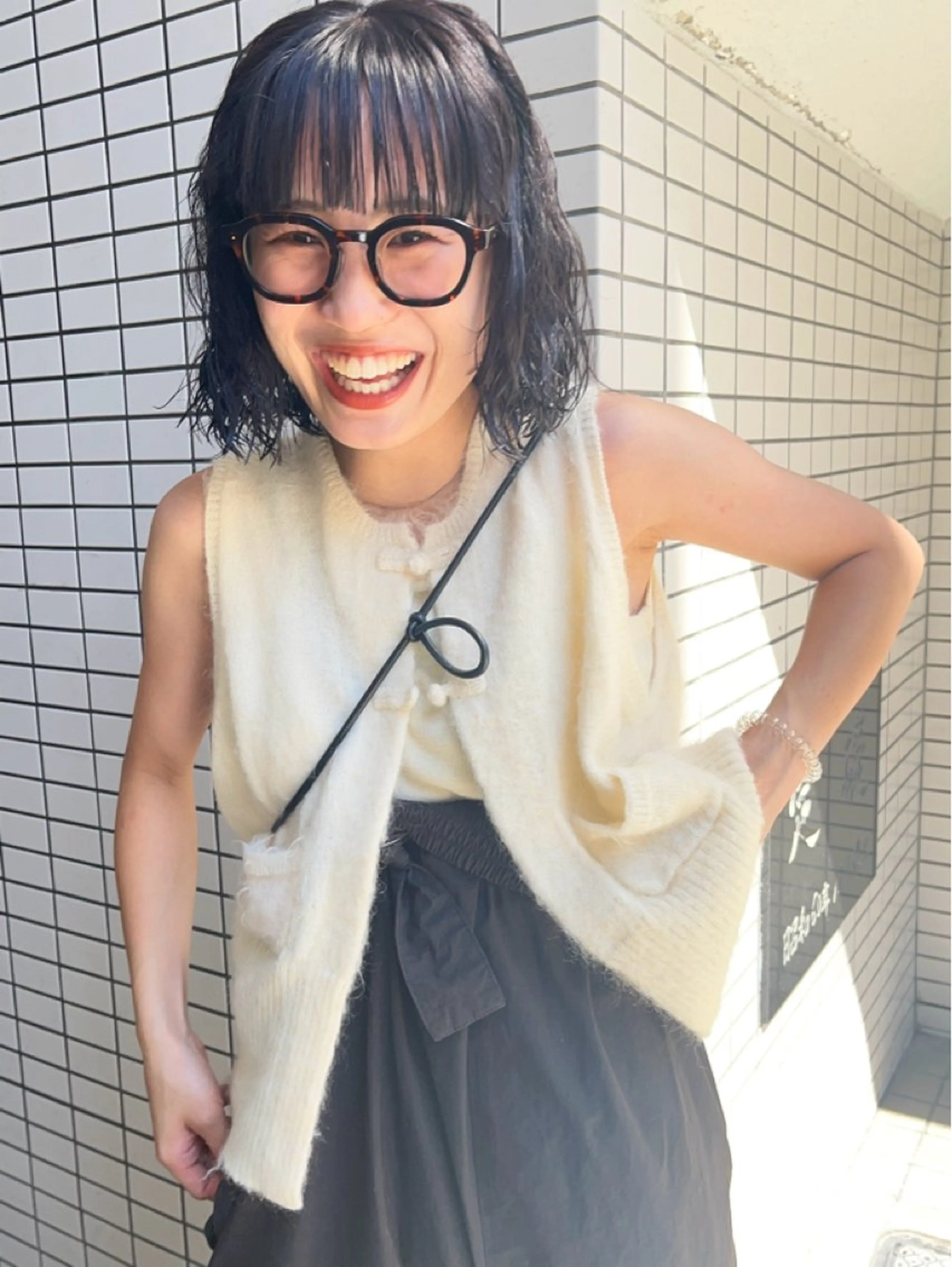 ショート カラー パーマ カット パーマ RIO 福岡美容師のヘアスタイル