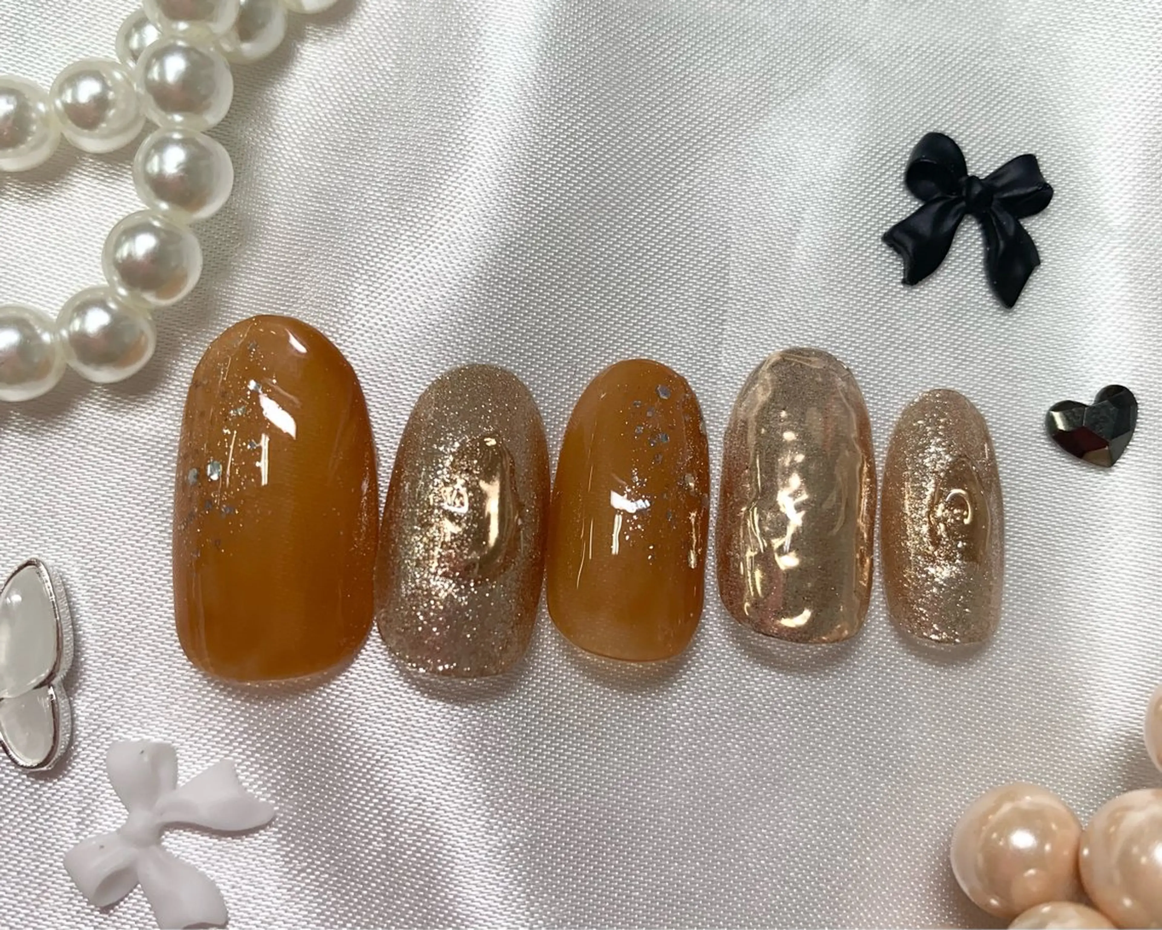 ネイル ハンドネイル ネイルPetit Ribbonのネイルデザイン