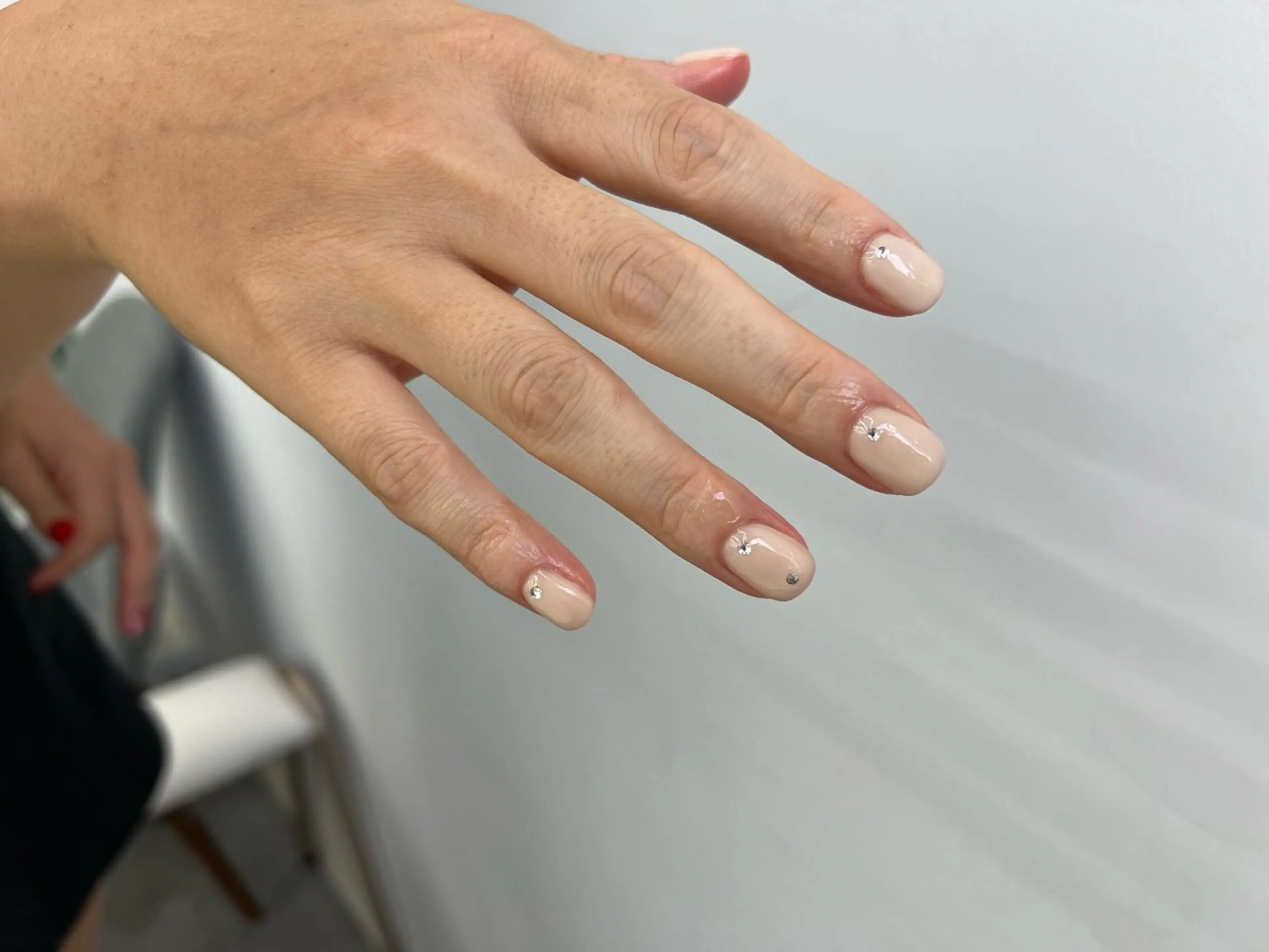 ネイル ワンカラーネイル ストーンネイル nail salon te.enのネイルデザイン