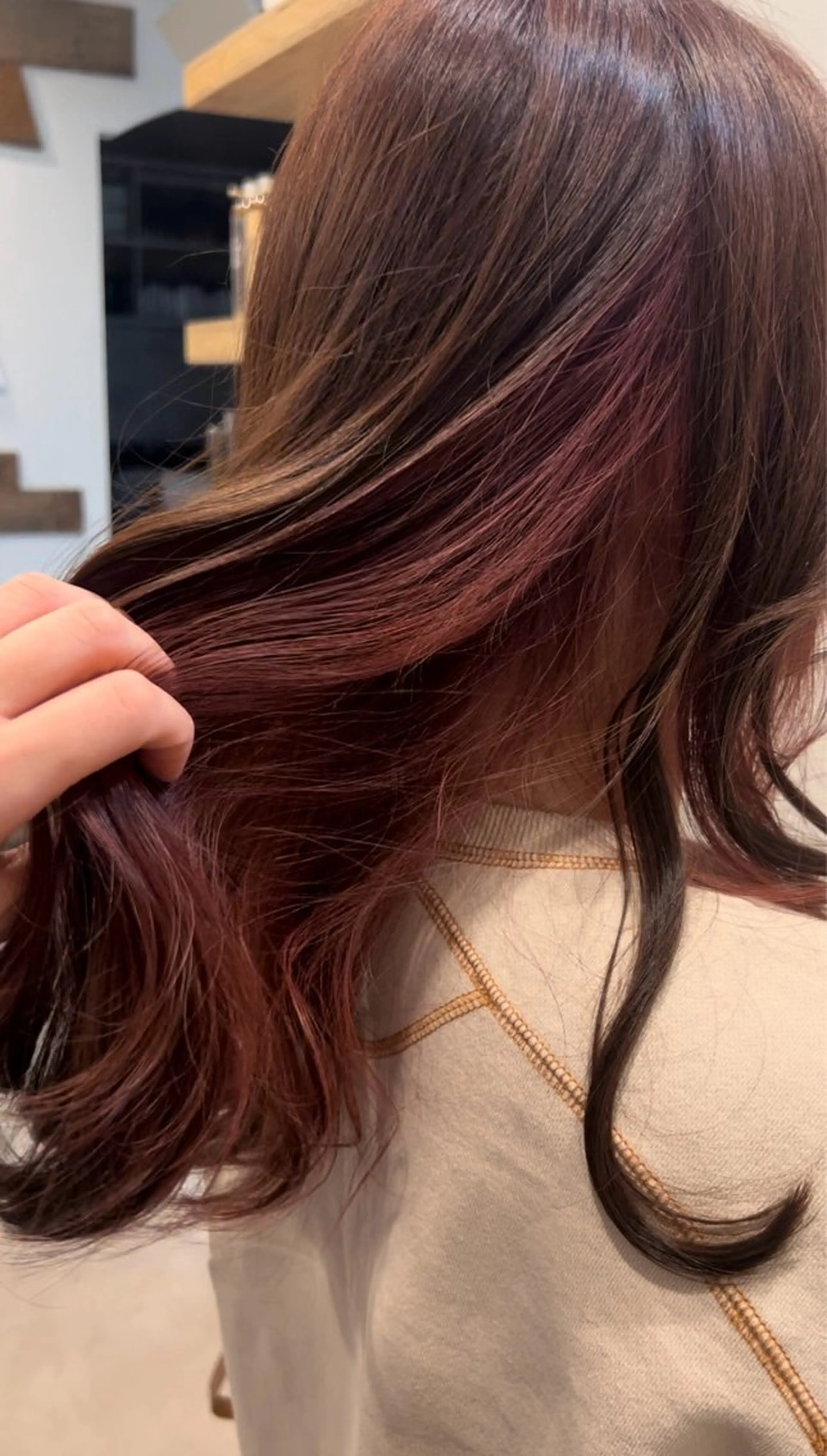 カラー インナーカラー ピンクカラー ハラダユウカ NOA三宮店のヘアスタイル