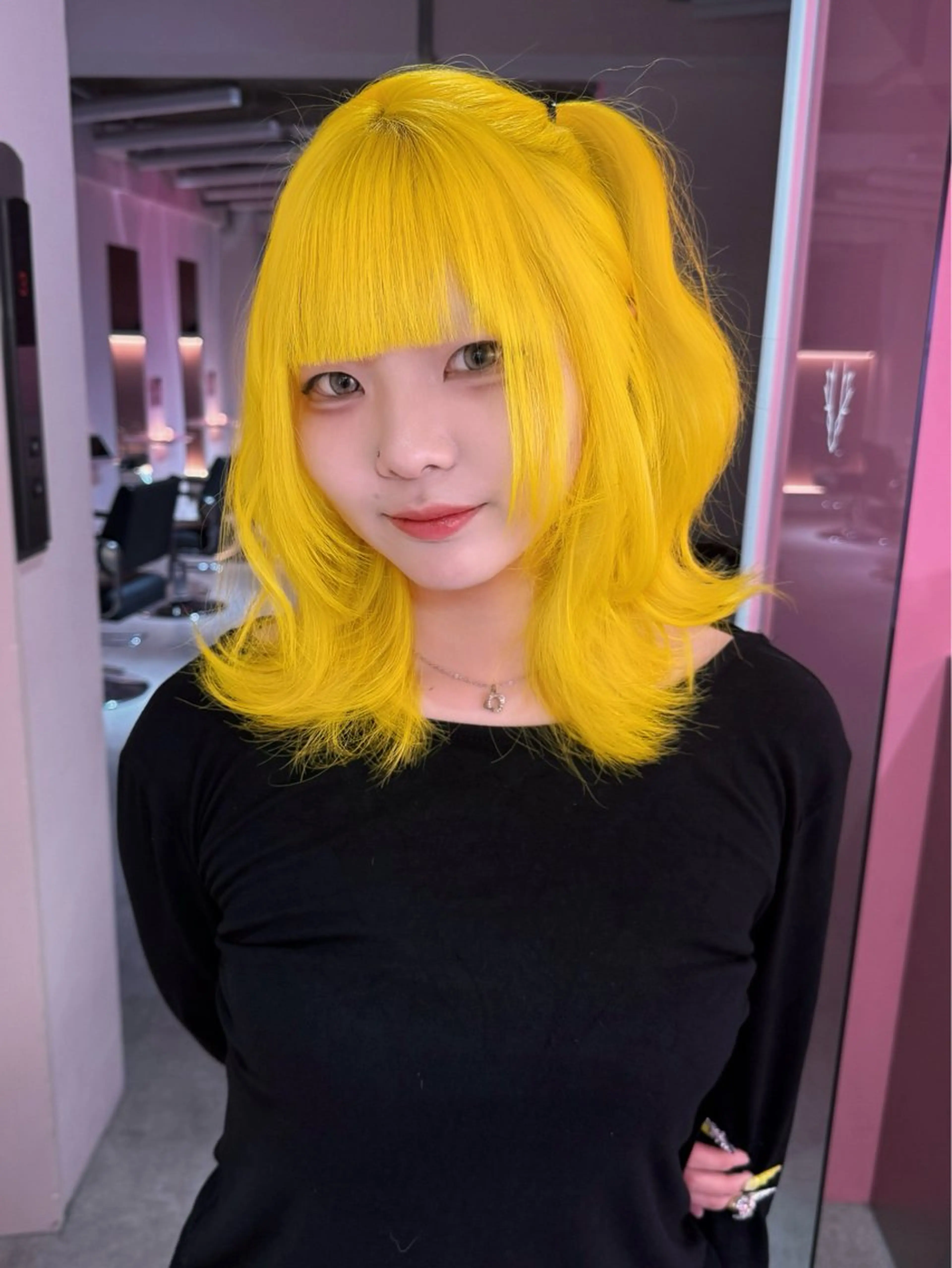 ミディアム イエローカラー ヘアカラー トリートメント ブリーチカラー 特化/MAHIROのヘアスタイル