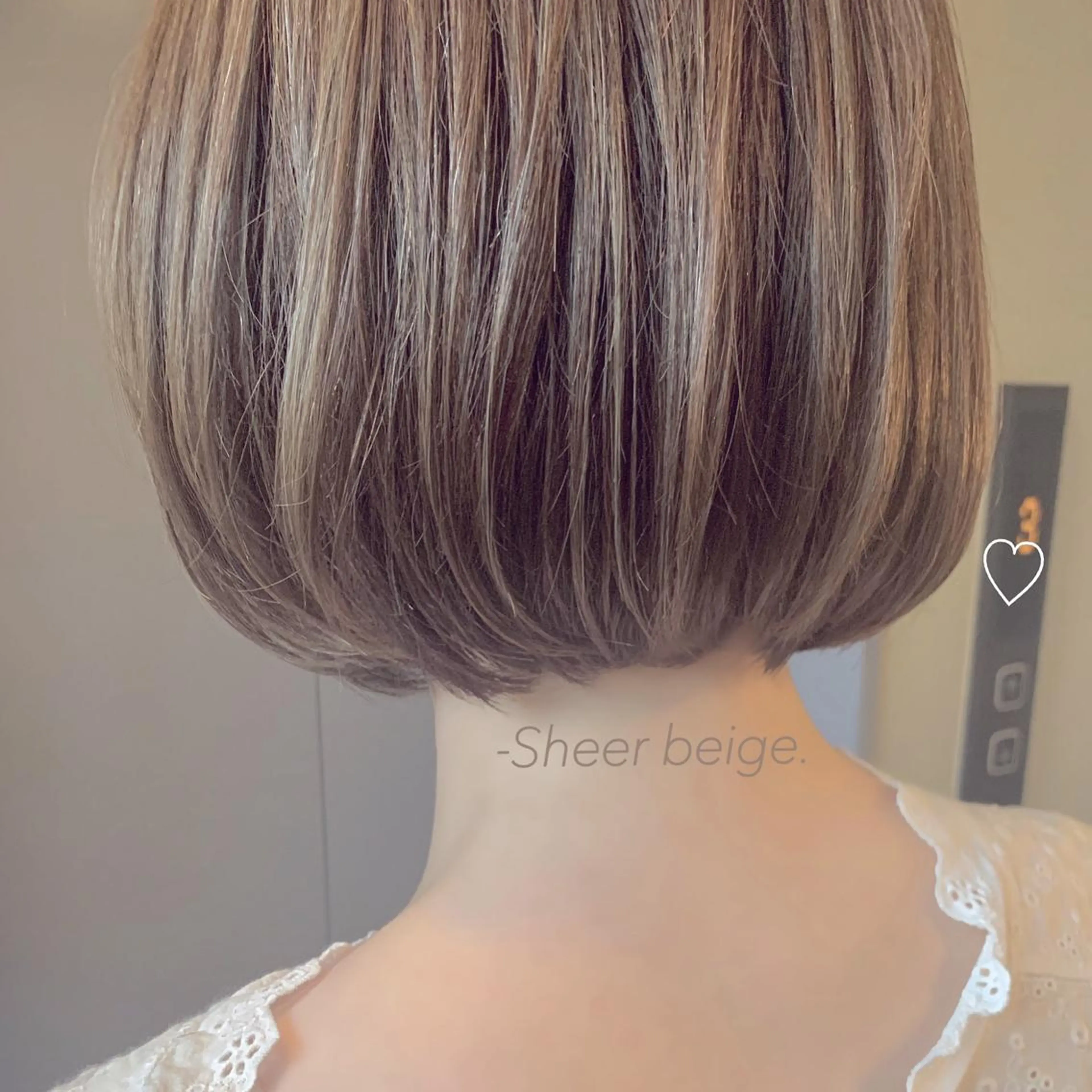 ショート ボブ ハイライト カット ヘアカラー トリートメント Lond fleur 大宮  ロンドフルール所属・石畑結華 Lond店長のヘアスタイル