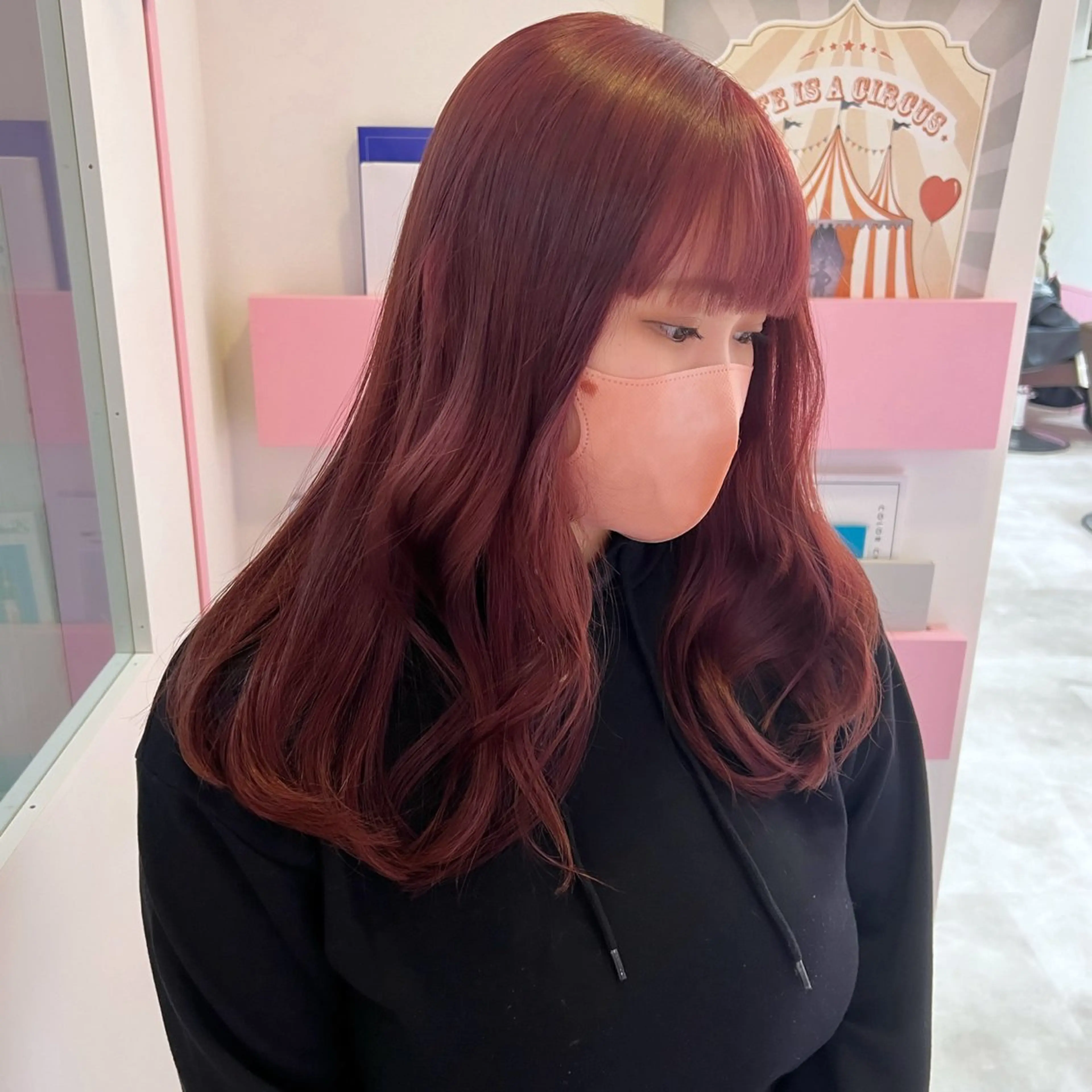 セミロング カラー ラベンダーカラー ラベンダーピンク ピンクカラー ヘアカラー トリートメント 🎀ダブルカラー/ ピンク×ガーリー🎀のヘアスタイル