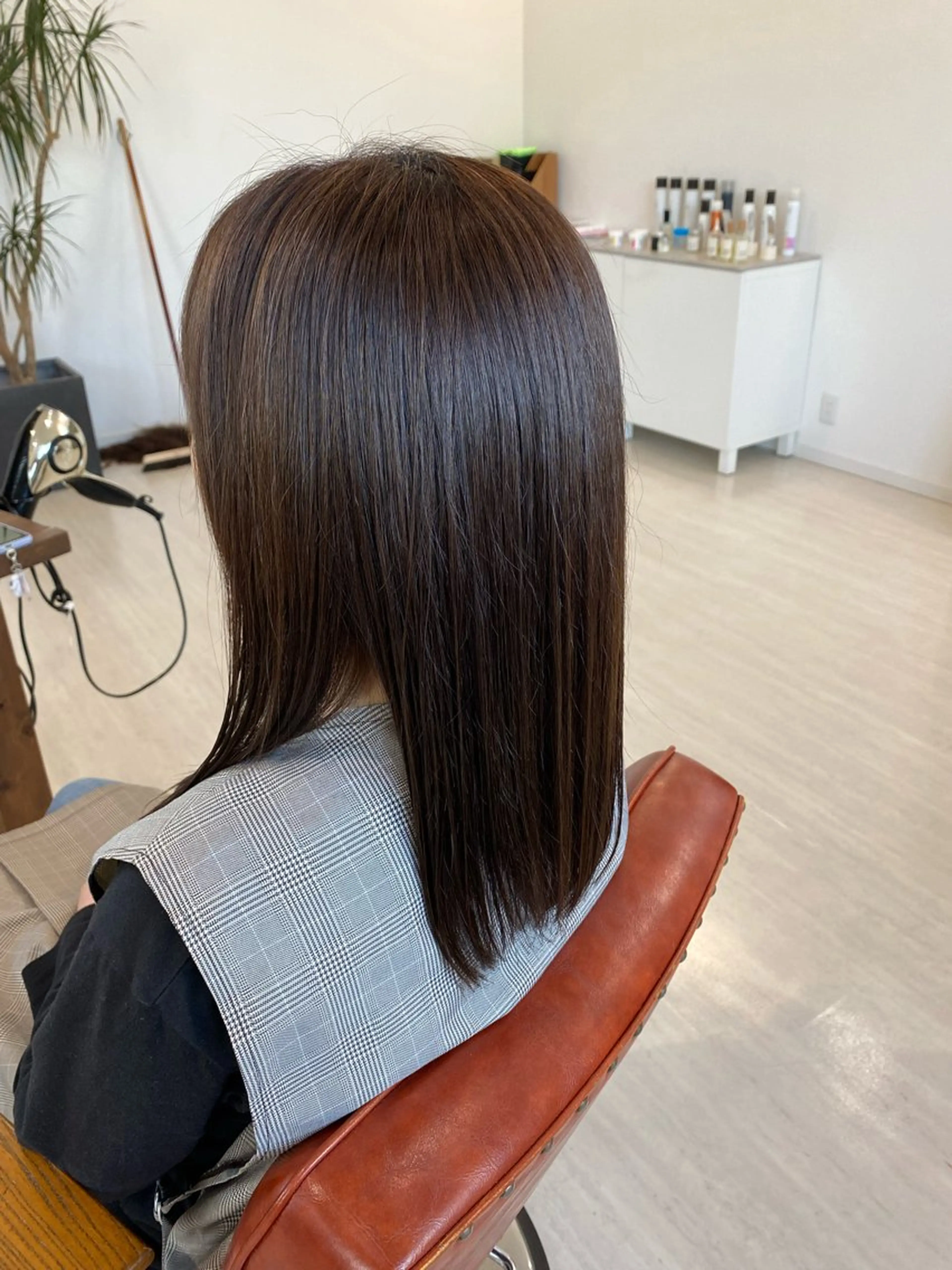 ミディアム カラー ブラウンカラー マロンブラウン Fir-chi hair Design所属・NANA /パーマモデル募集中のヘアスタイル