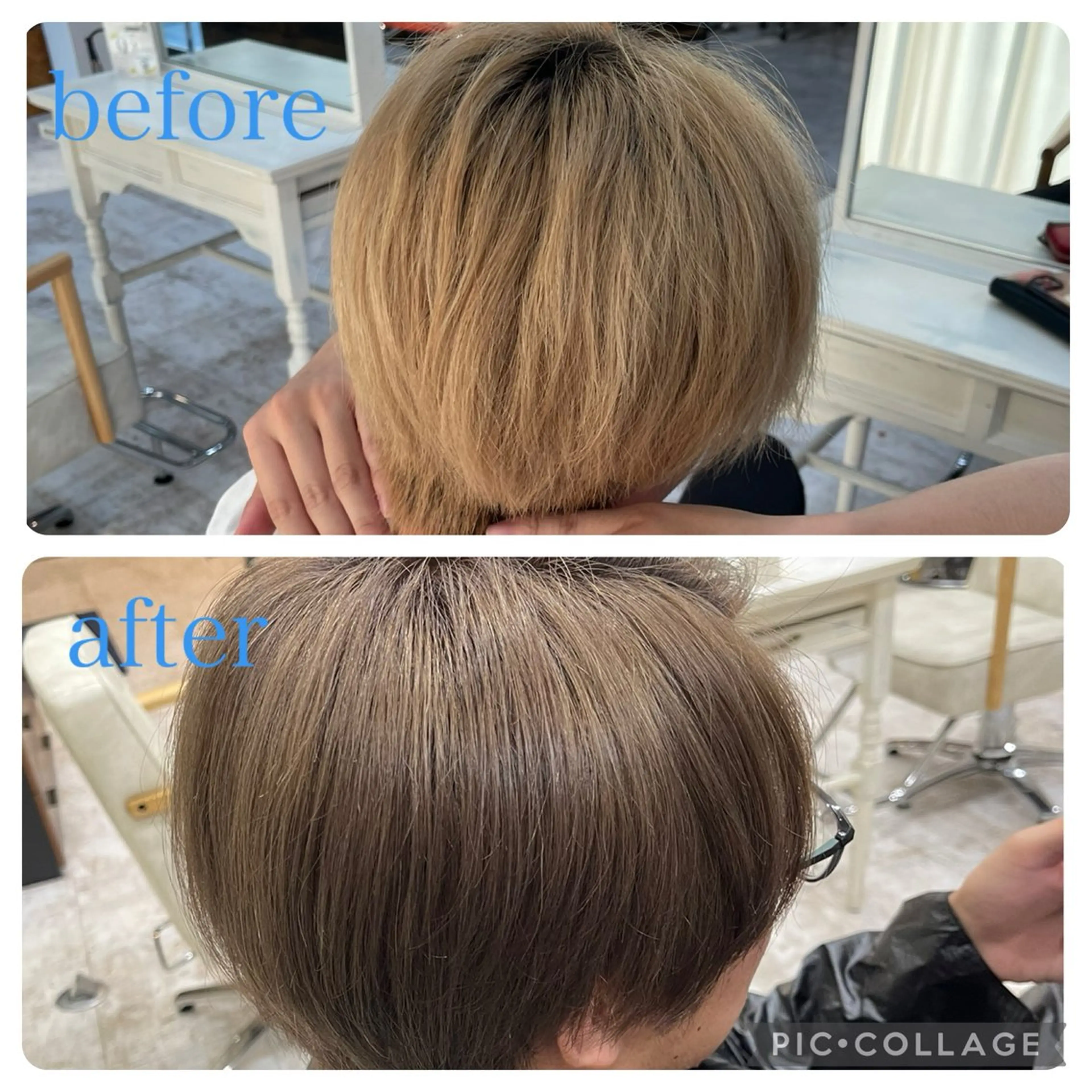ショート ヘアカラー 川瀬 夢来のヘアスタイル