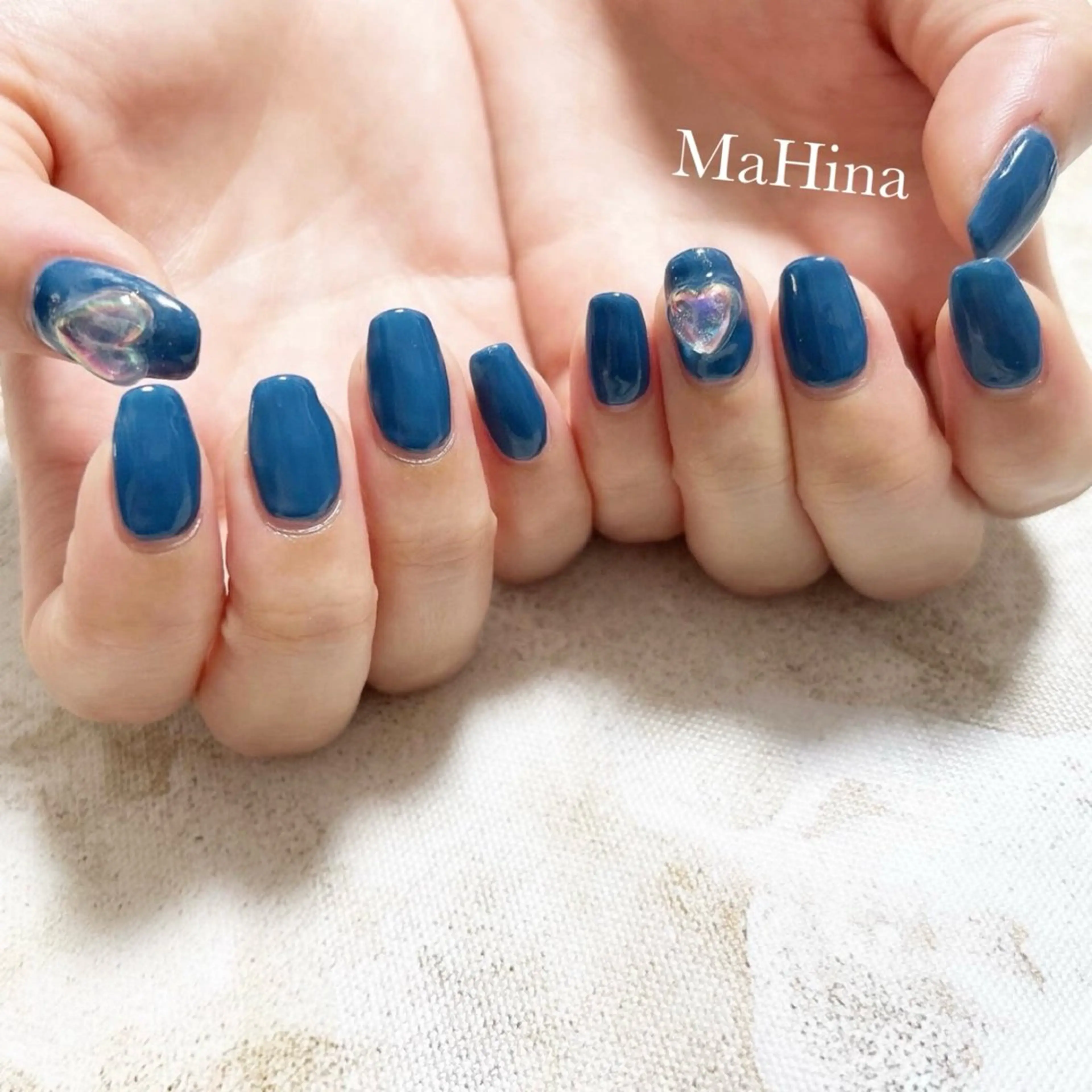 ネイル ジェルネイル ハート ワンカラーネイル ピンク ハンドネイル Healing Salon...MaHina(マヒナ)所属・MaHina🌙 salonのネイルデザイン