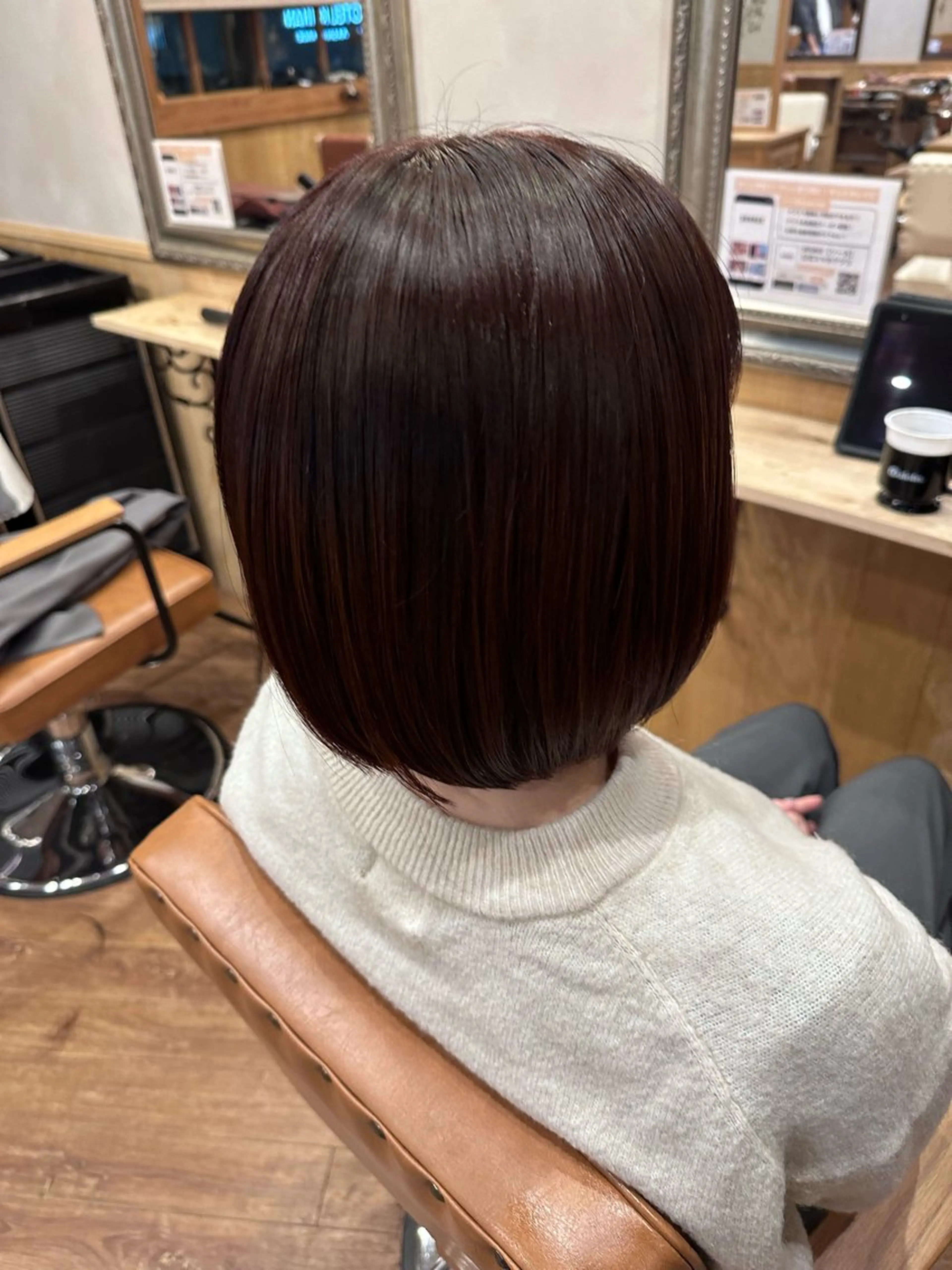 ショート カラー ブラウンカラー ピンクカラー ピンクブラウン ボブ 髪質改善・艶カラー HIROTOのヘアスタイル