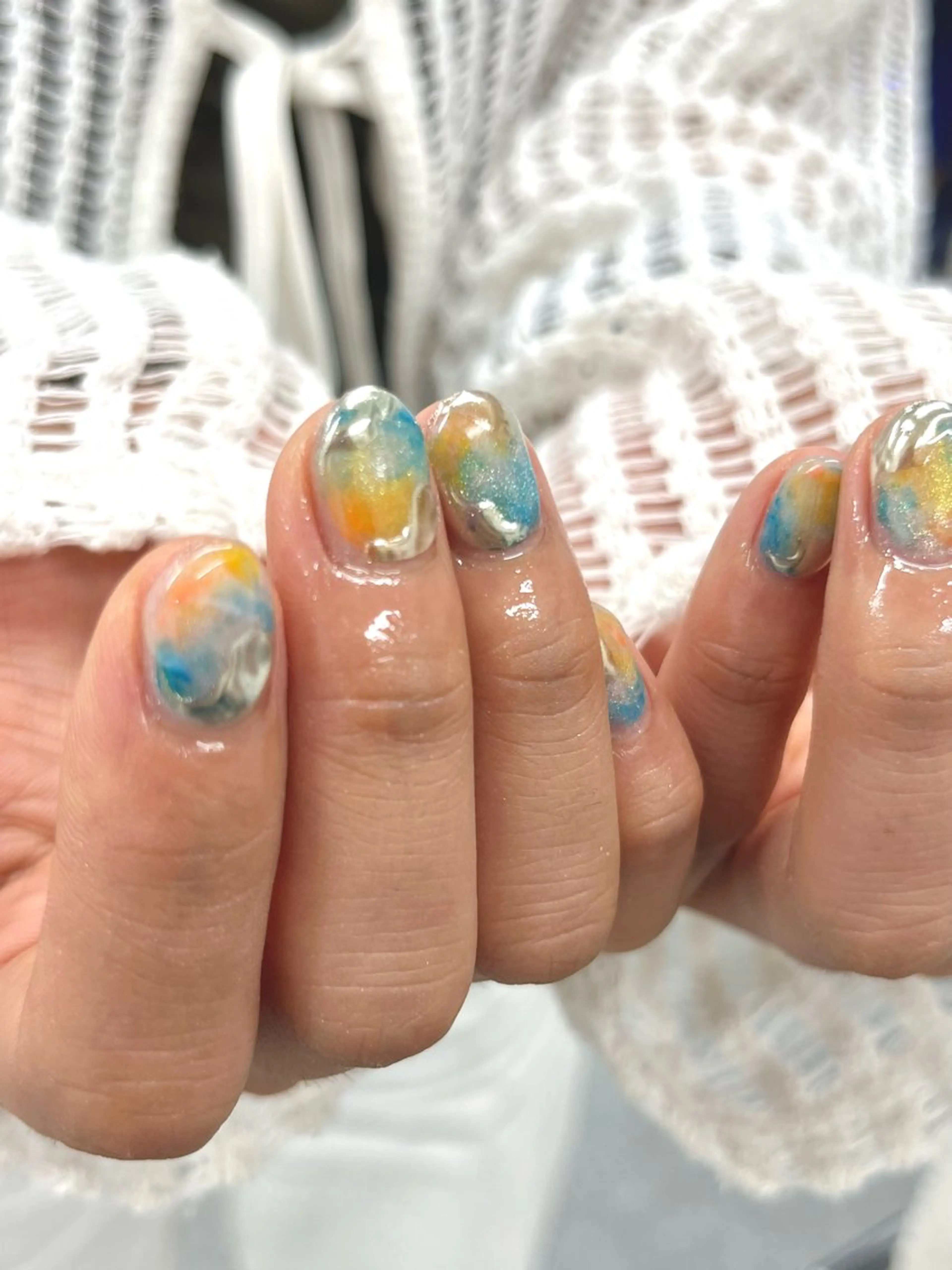 ショート ハンドネイル múte所属・oyanagi amiのネイルデザイン