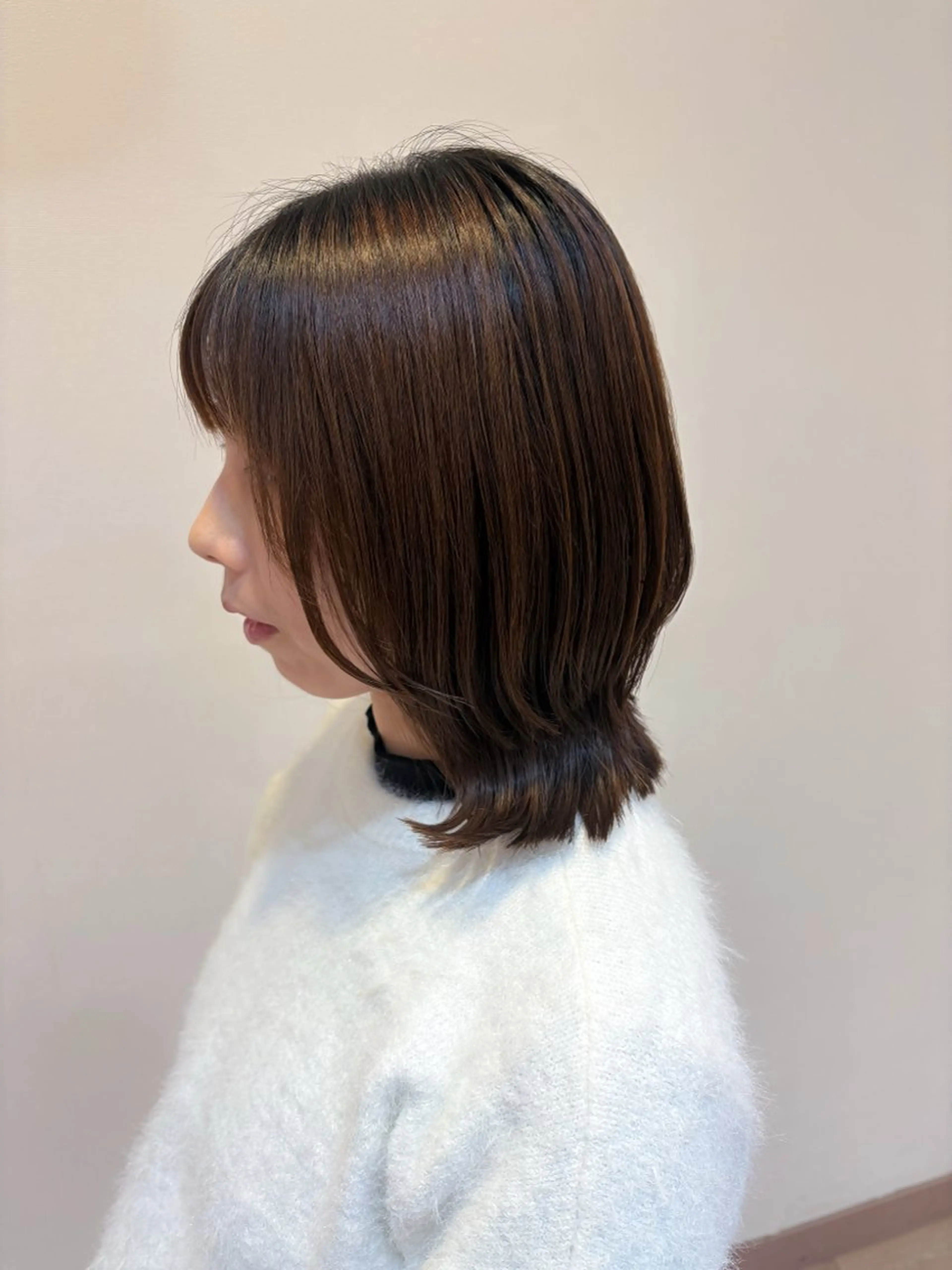 ミディアム くびれヘア 石平 暖のヘアスタイル