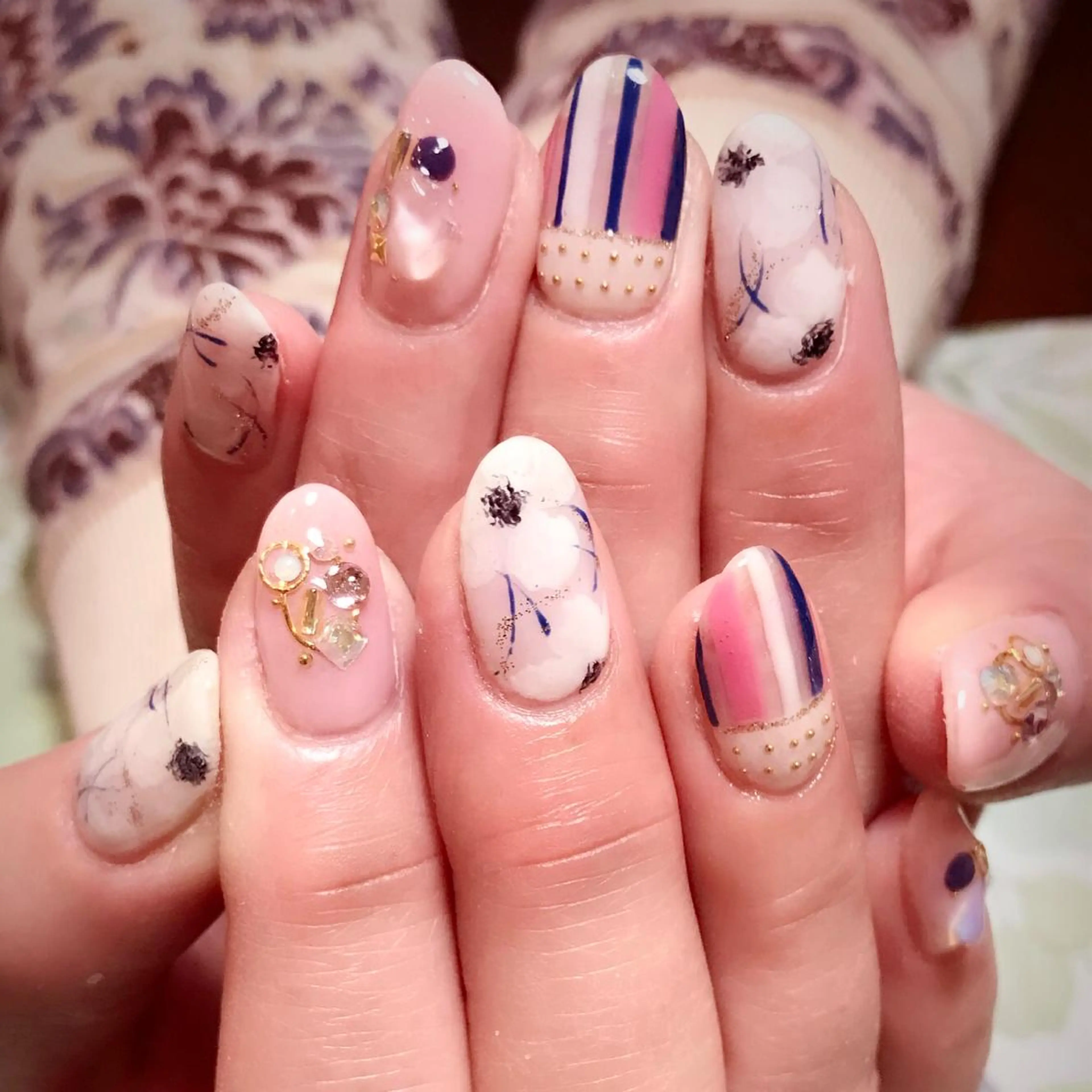 ネイル フラワーネイル ニュアンスネイル jdn kayokoのネイルデザイン