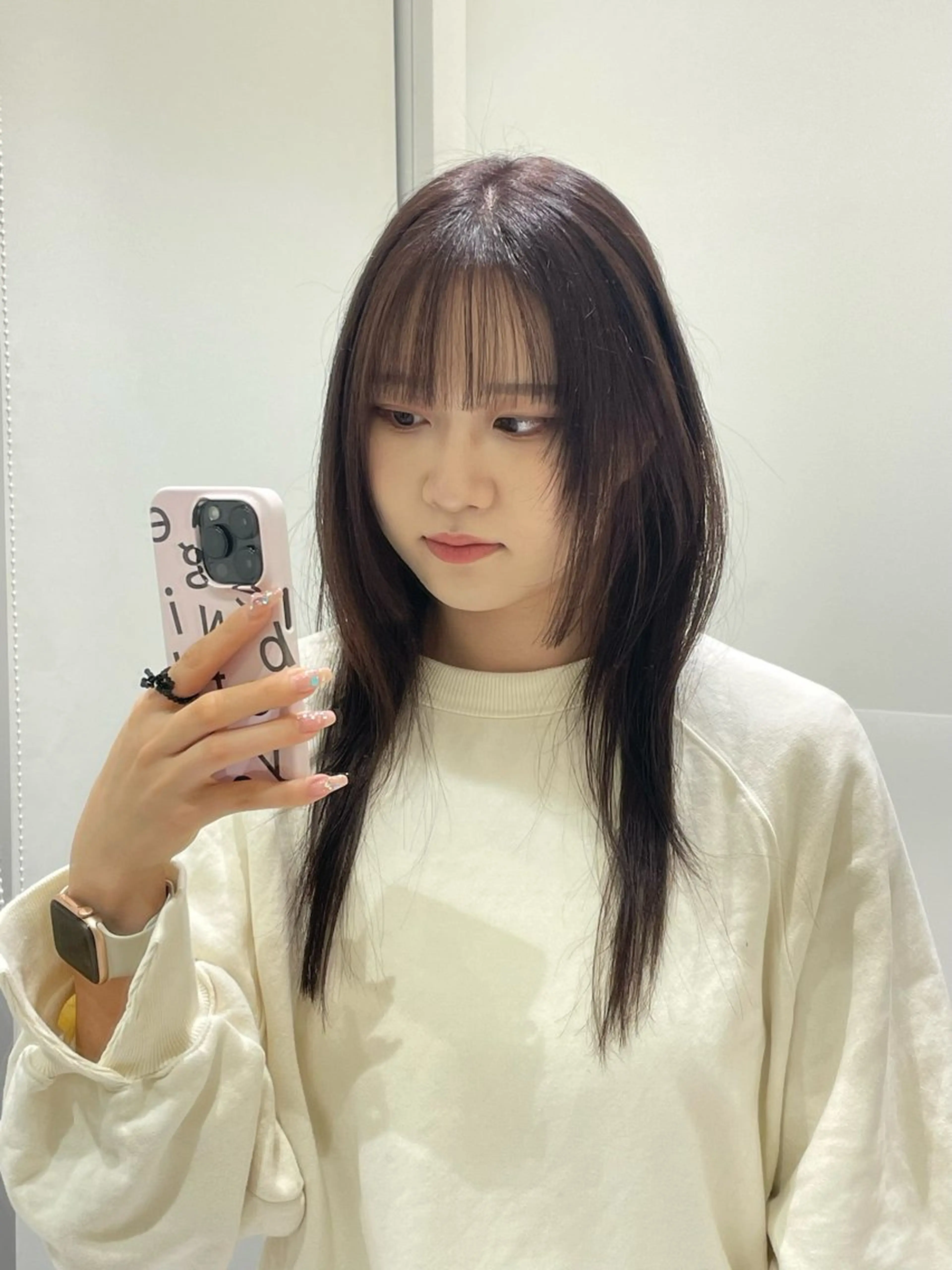 ロング ハイレイヤー レイヤーカット カット ヘアカラー トリートメント ❤︎︎韓国ヘア❤︎︎ 𝑺𝒉𝒊𝒉𝒐のヘアスタイル