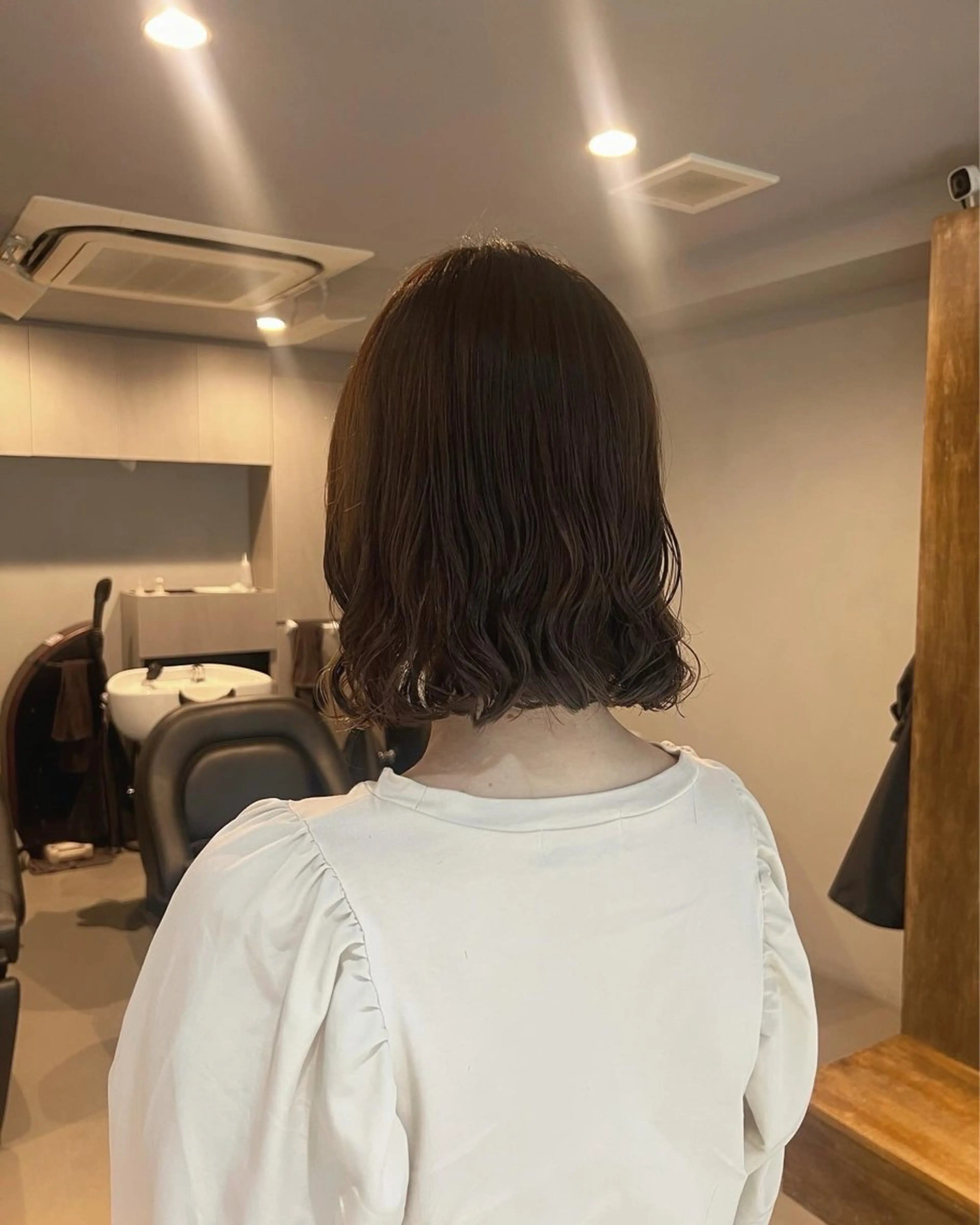 ミディアム カラー パーマ カット ヘアカラー パーマ akane/ボブ /オリーブ/ブラウンのヘアスタイル