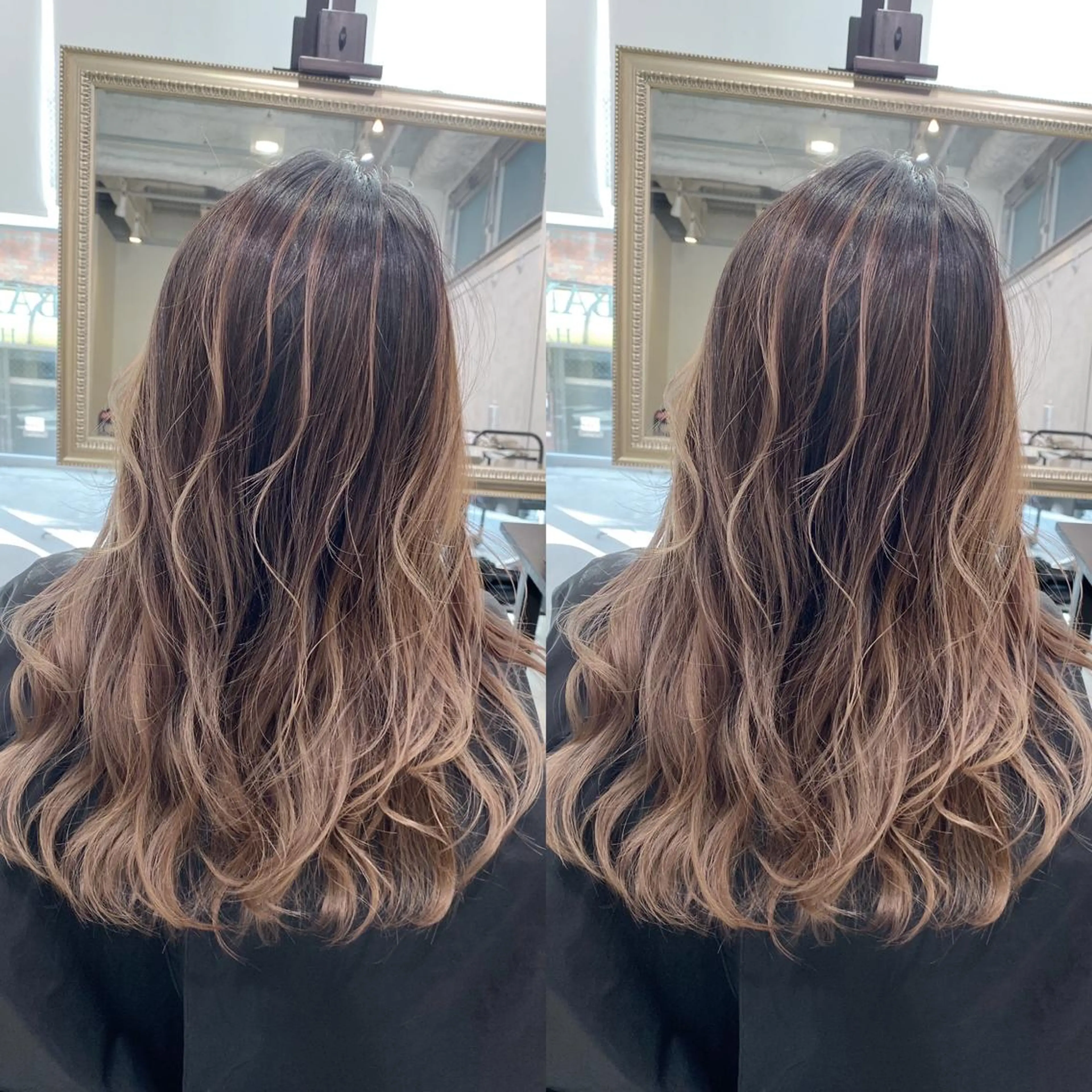セミロング カラー ヘアアレンジ バレイヤージュ レイヤーカット ヘアカラー トリートメント BANK'S hair所属・📌 トレンド× 髪質改善寺坂雄飛📌のヘアスタイル