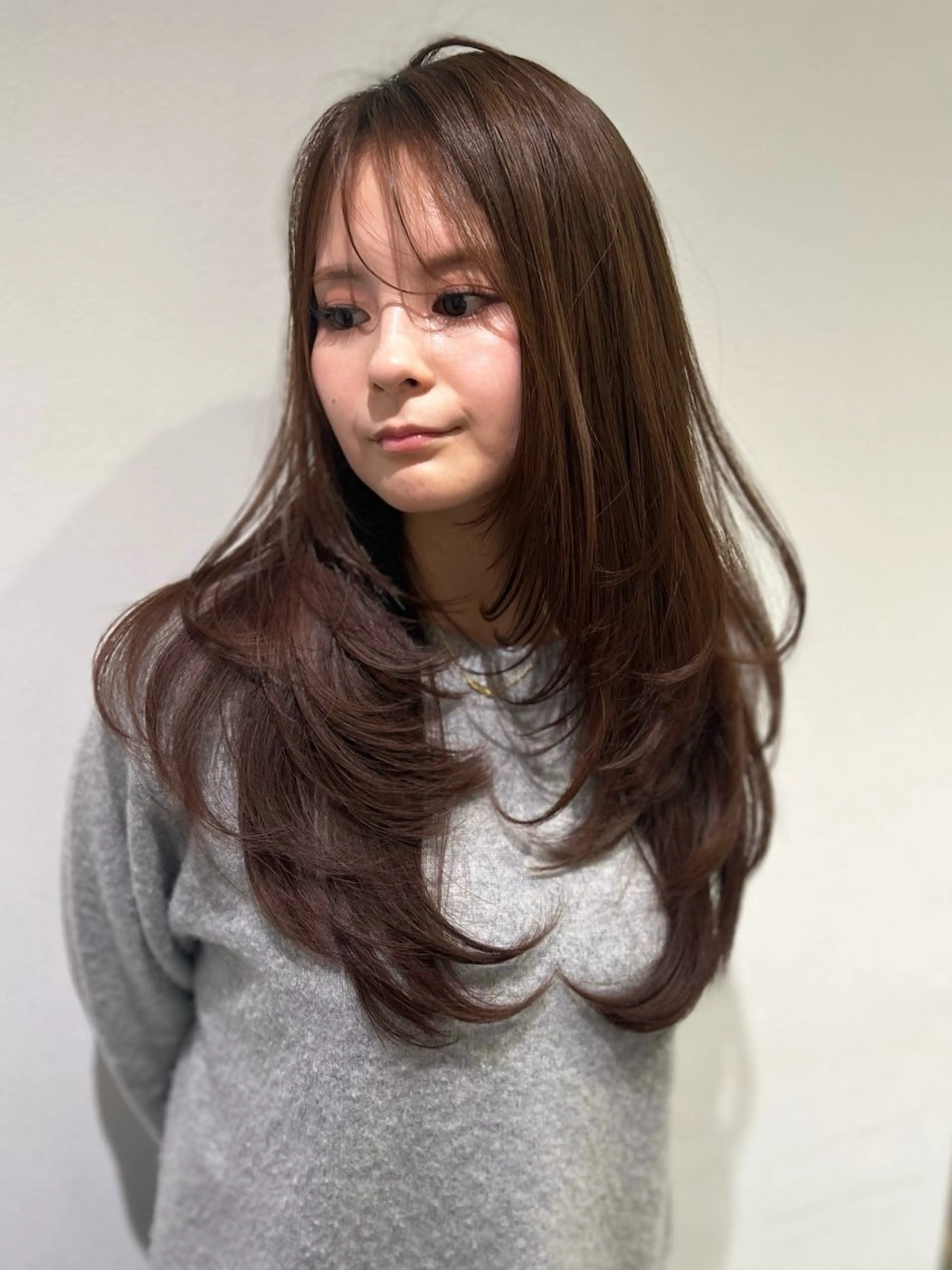 ロング カラー ブラウンカラー レイヤーカット レイヤーカット 早崎太生のヘアスタイル