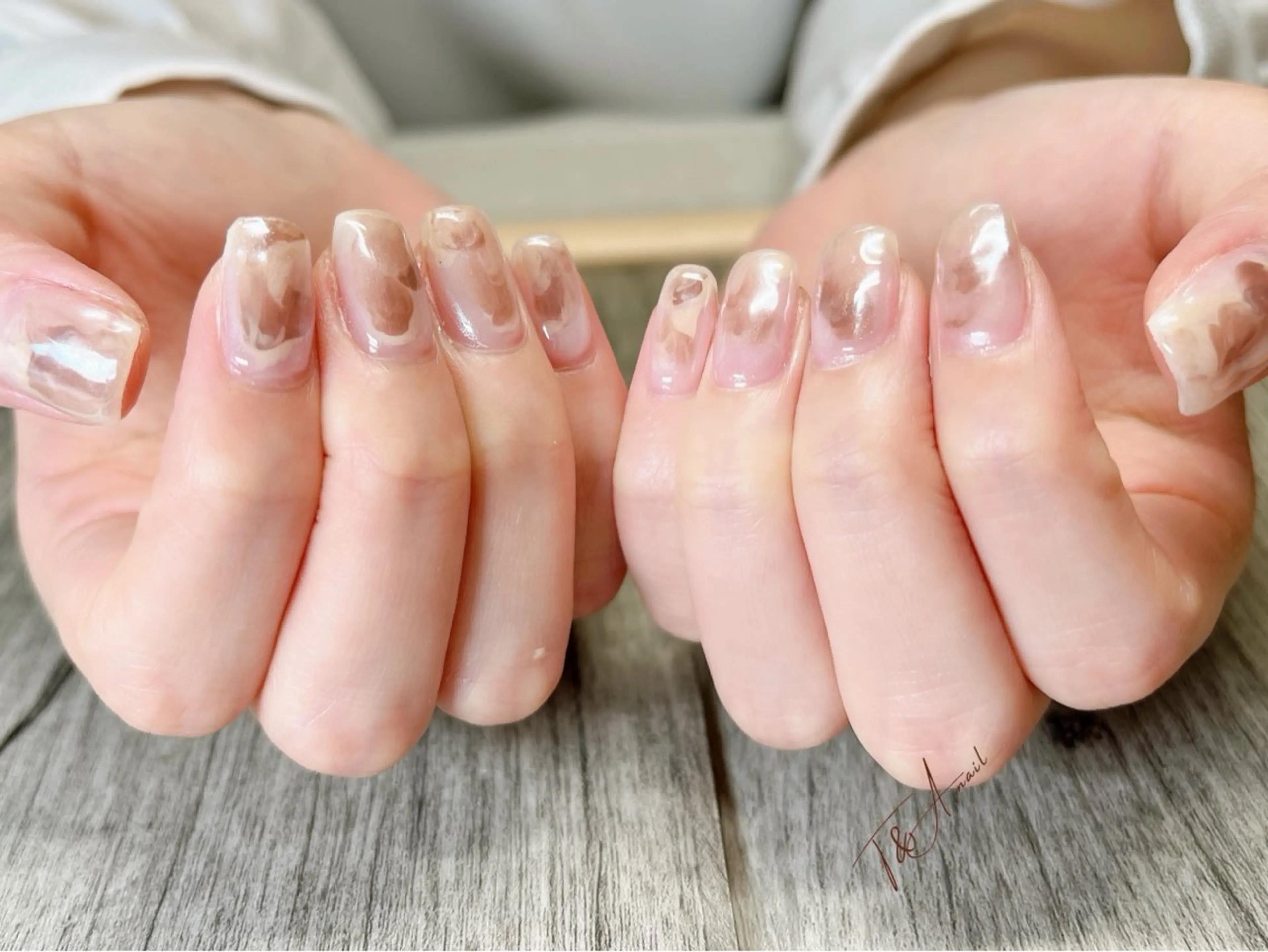 ネイル ジェルネイル ニュアンスネイル オフィスネイル スカルプネイル シンプルネイル ハンドネイル T&A nailのネイルデザイン