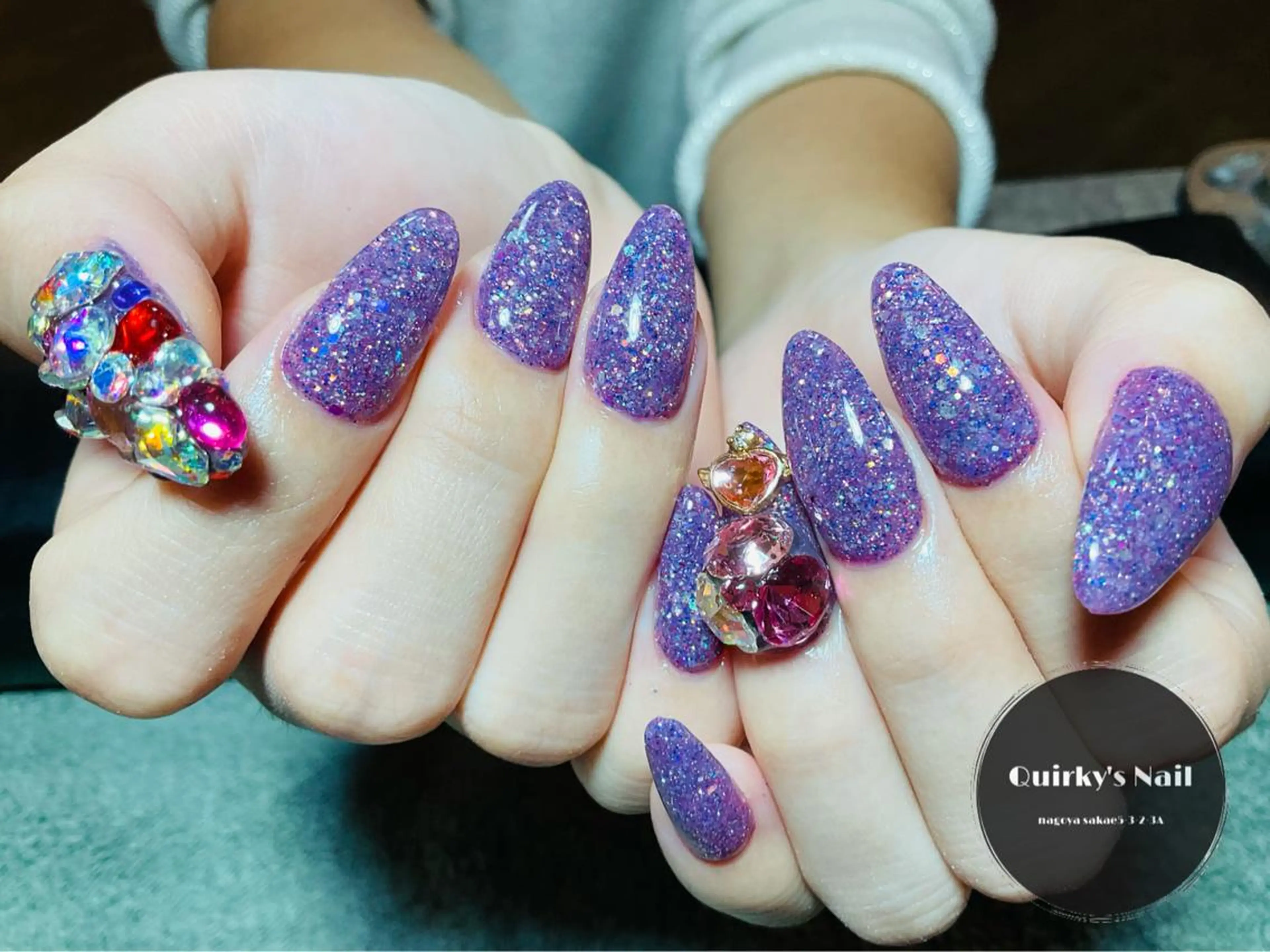 ネイル ピンク パープル Quirky's Nail【栄店】のネイルデザイン